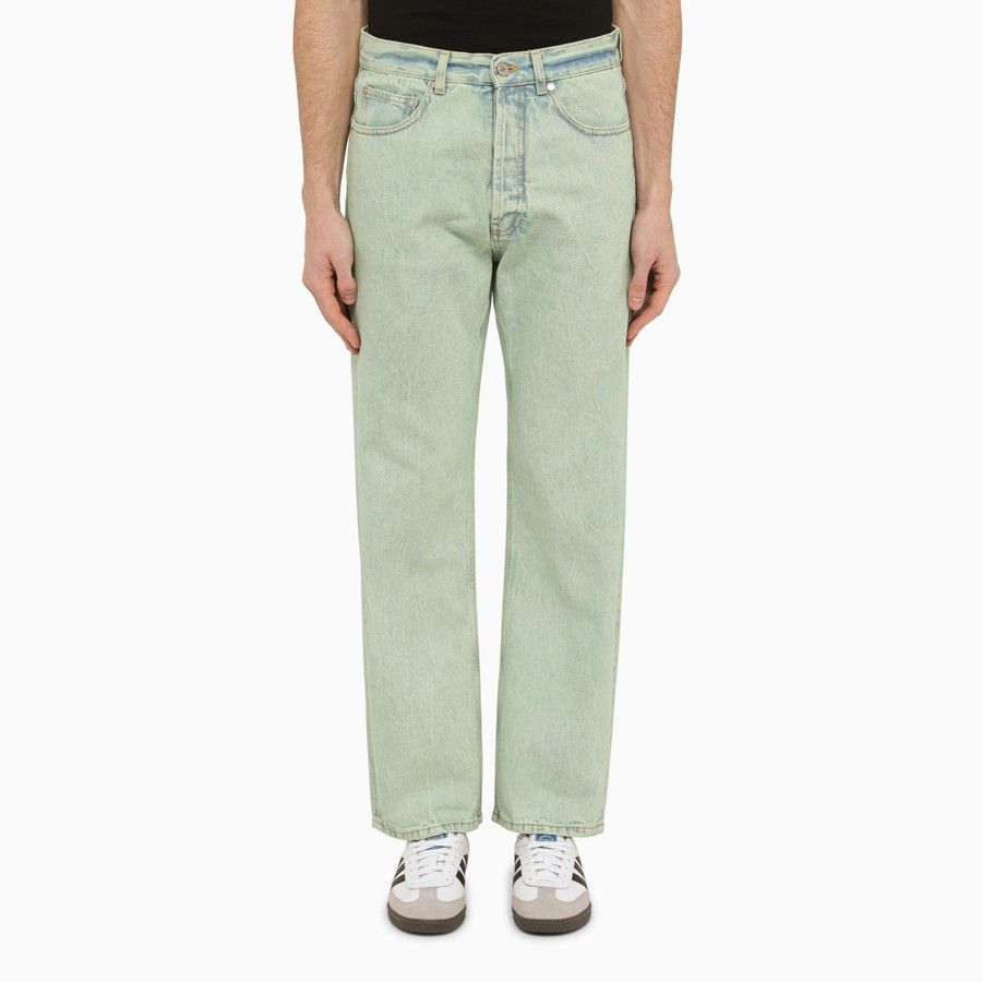 image of Palm Angels O1D2Blof0524 Denim Jeans In Green, Men's (Size 31)