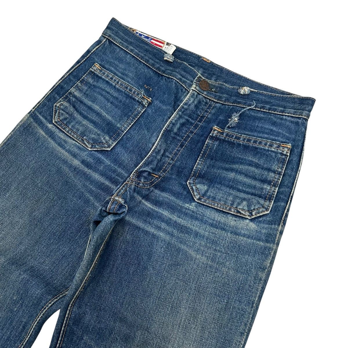 Tornado Mart 80s Bell Bottom Bobson Talon Blue Denim Size 27" / US 4 / IT 40 - 5 Thumbnail