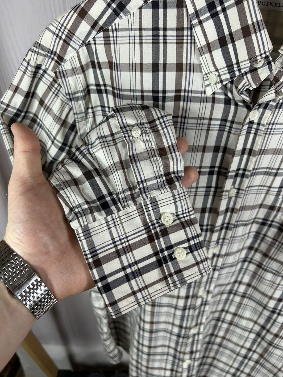 Brunello Cucinelli Brunello Cucinelli Check Pattern Cotton Shirt Size L Italy Size US L / EU 52-54 / 3 - 5 Thumbnail