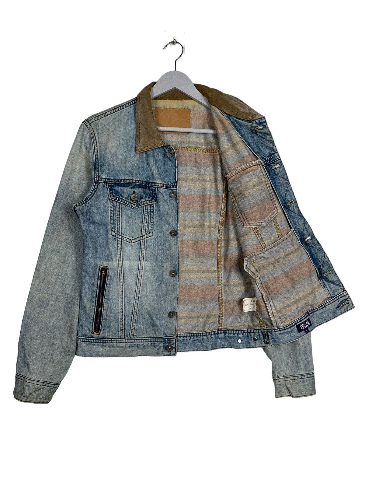 Japanese Brand 🔥 PUPPLE & YELLOW TRUCKER DENIM JACKET Size US M / EU 48-50 / 2 - 9 Thumbnail