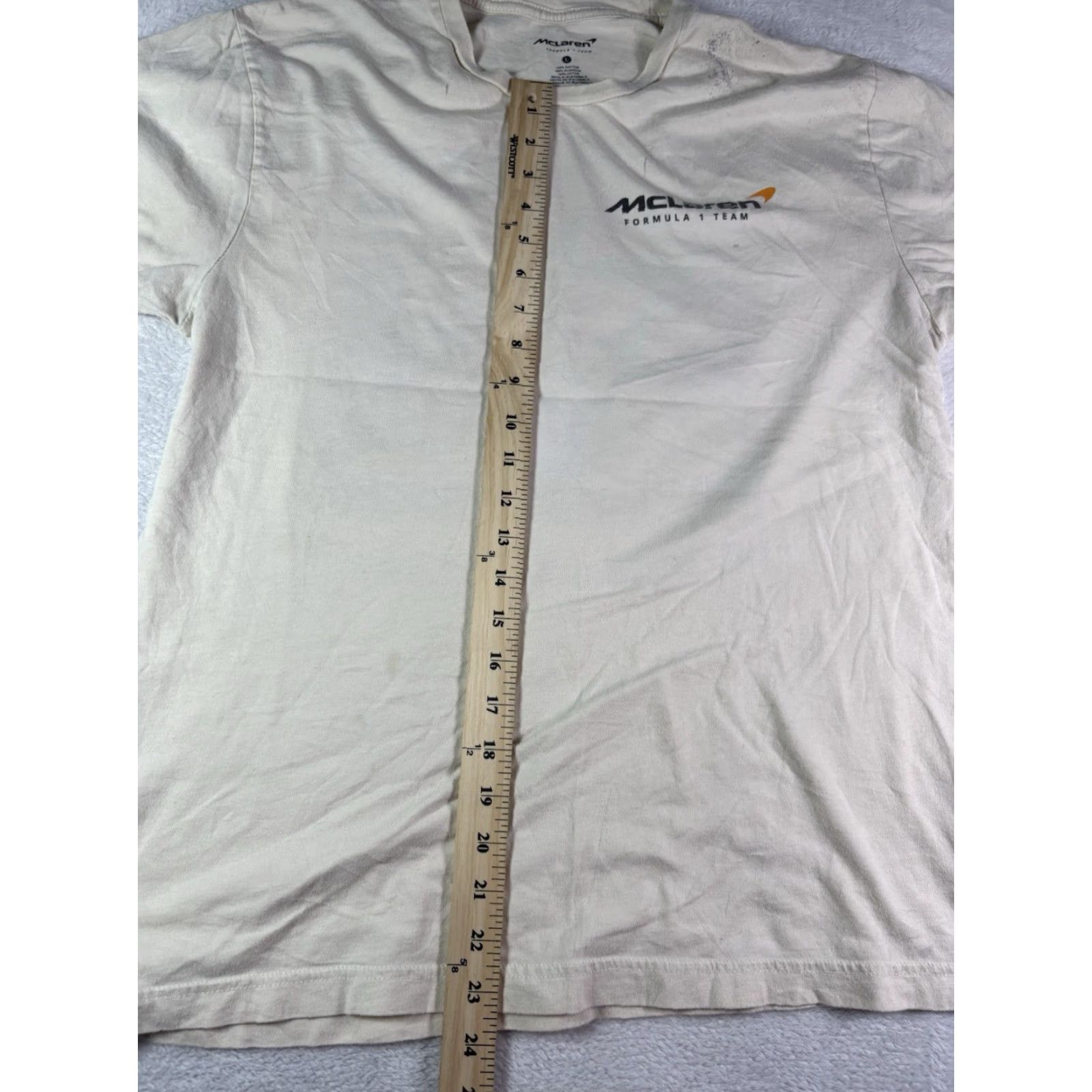 Vintage McLaren Formula 1 Racing Graphic Tee Shirt Mens Large White Size US L / EU 52-54 / 3 - 3 Thumbnail