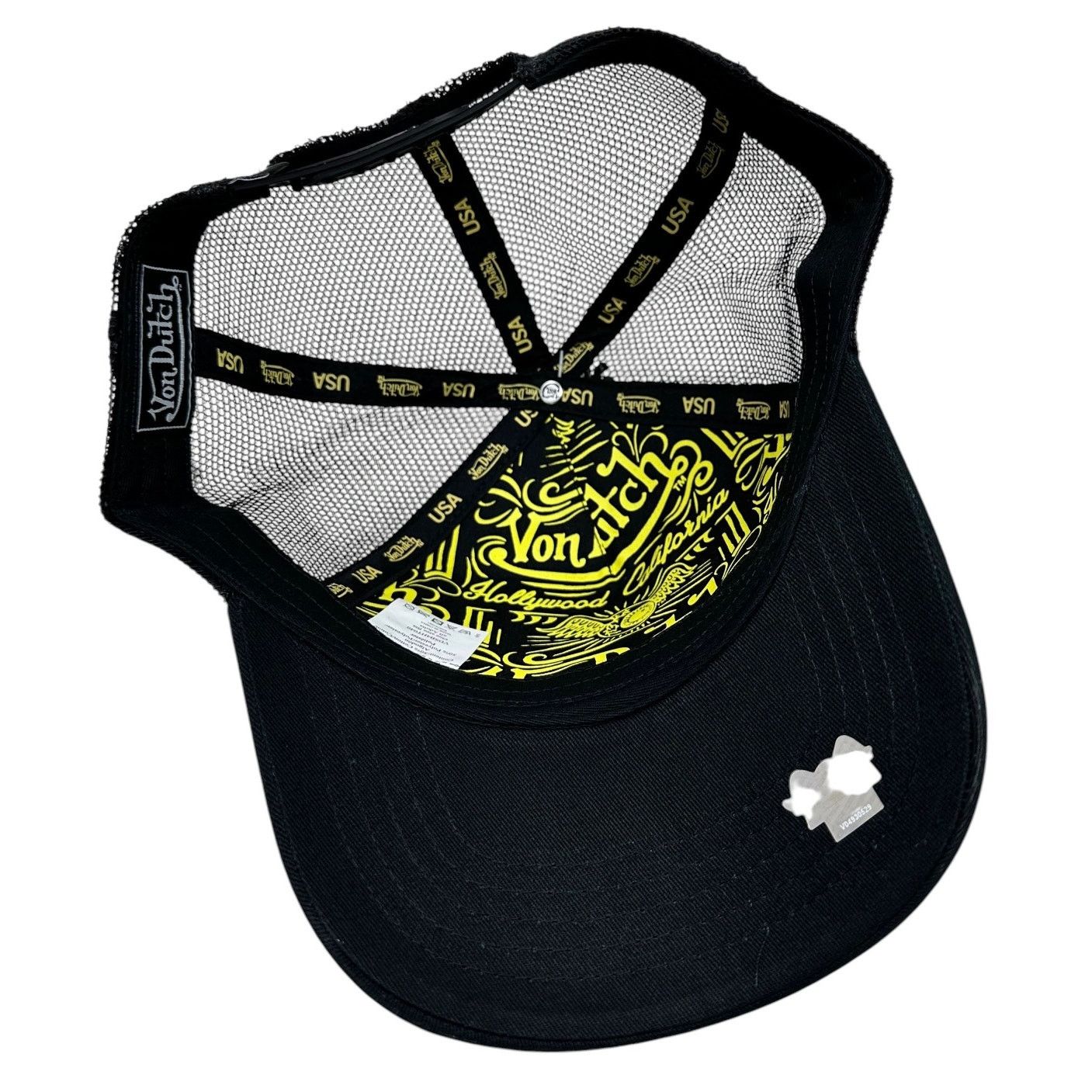 Von Dutch Von Dutch Trucker Hat Black & Yellow Snapback Cap Size ONE SIZE - 4 Thumbnail