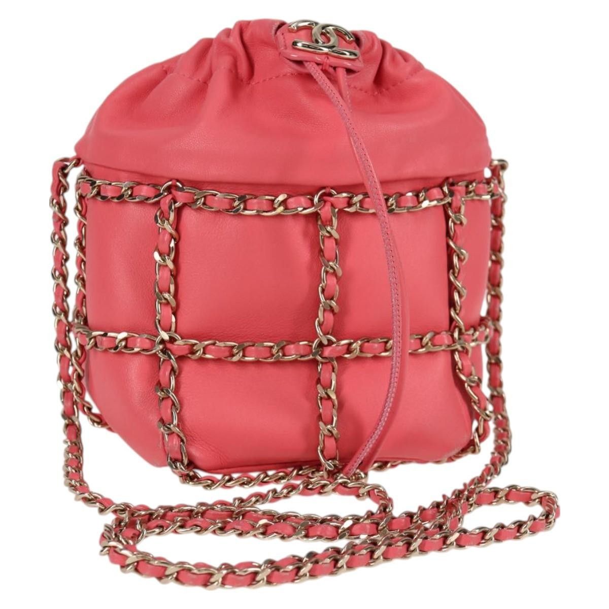 Chanel Chanel Chain Frame CC Drawstring Bucket Bag Lambskin Size ONE SIZE - 1 Thumbnail