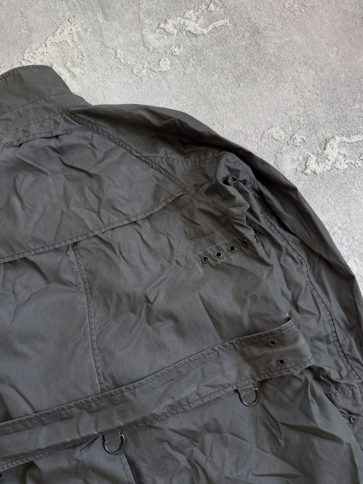 Designer × Prada × Vintage Prada 42size Wmns graphite trench coat jacket + belt vintage Size M / US 6-8 / IT 42-44 - 20 Thumbnail