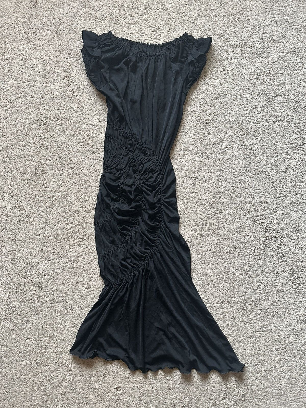 Jean Paul Gaultier 1990s Jean Paul Gaultier Spiral Ruching Dress Size S / US 4 / IT 40 - 14 Thumbnail
