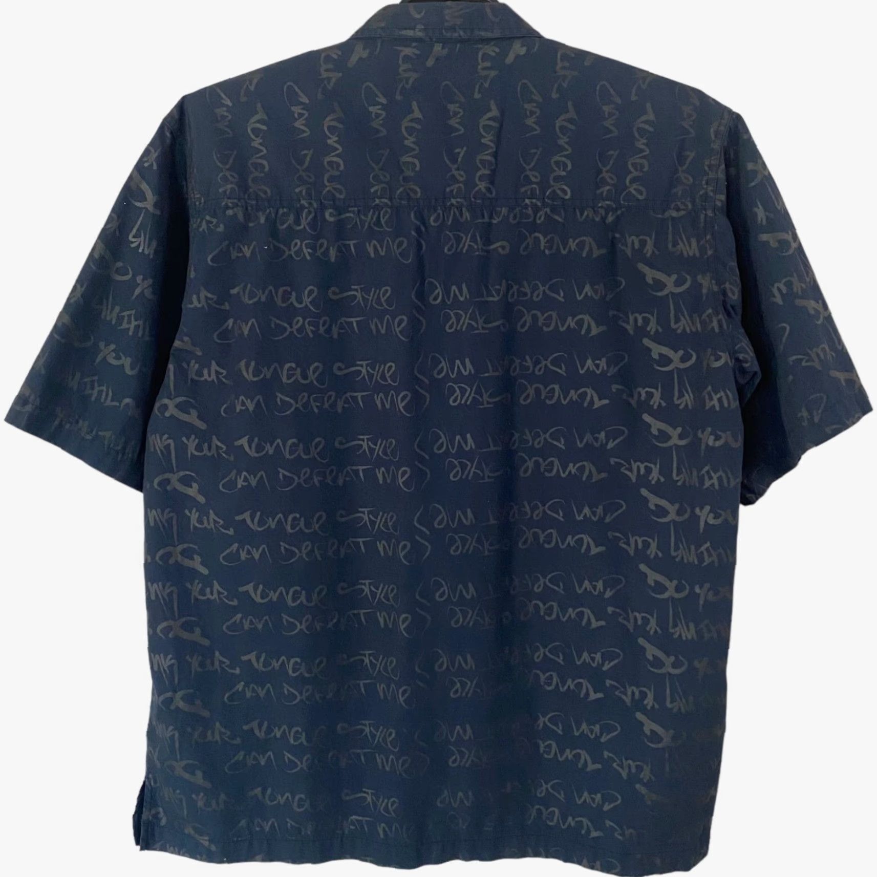 Vintage Y2K Re:verb Graffiti Script Button-Up Shirt Men's XL Navy Blue Short-Sleeve Size US XL / EU 56 / 4 - 3 Thumbnail