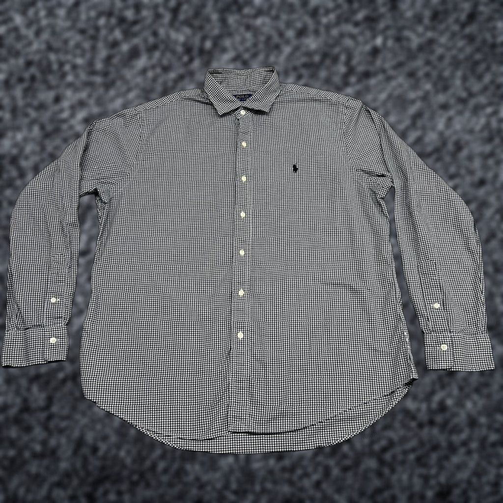 Polo Ralph Lauren Polo Ralph Lauren Shirt Mens XL Black White Check Long Sleeve Button Preppy Pony Size US XL / EU 56 / 4 - 1 Thumbnail