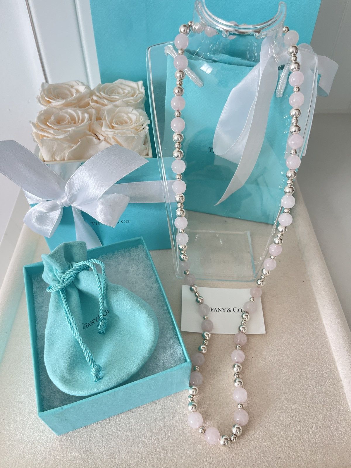 Tiffany & Co. Vintage Tiffany & Co. Pink Quartz Silver Beads Necklace 30” Size ONE SIZE - 7 Thumbnail