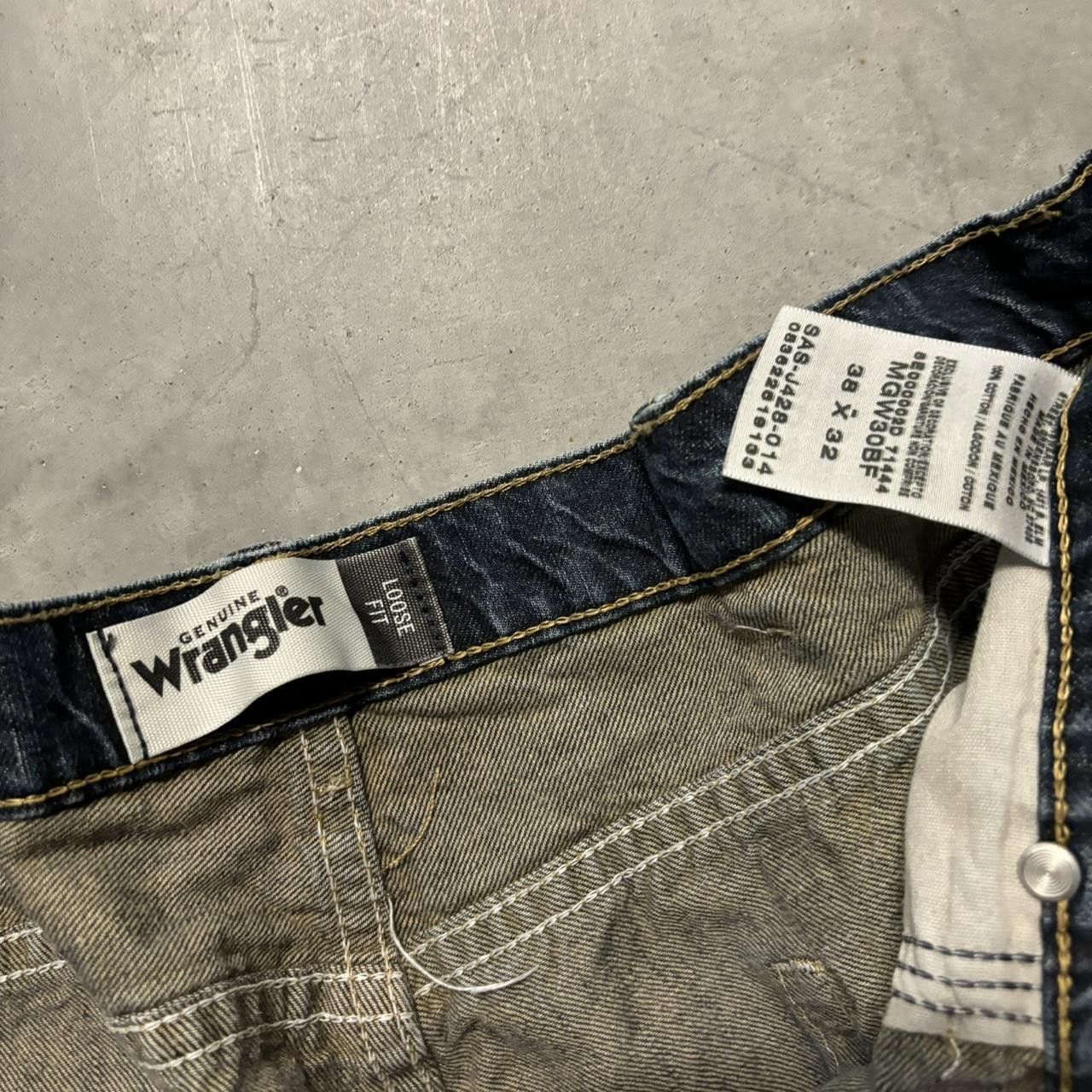Japanese Brand × Vintage Crazy Vintage Y2K/2000s Baggy Grunge Dark Wash Skater Denim Jeans! Size US 34 / EU 50 - 8 Thumbnail