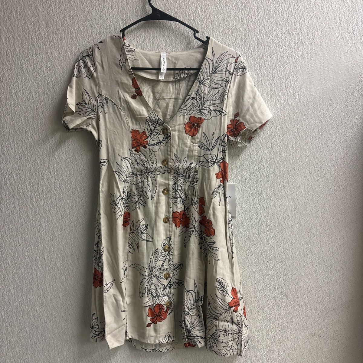 RVCA Floral RVCA button up dress size S Size S / US 4 / IT 40 - 1 Thumbnail