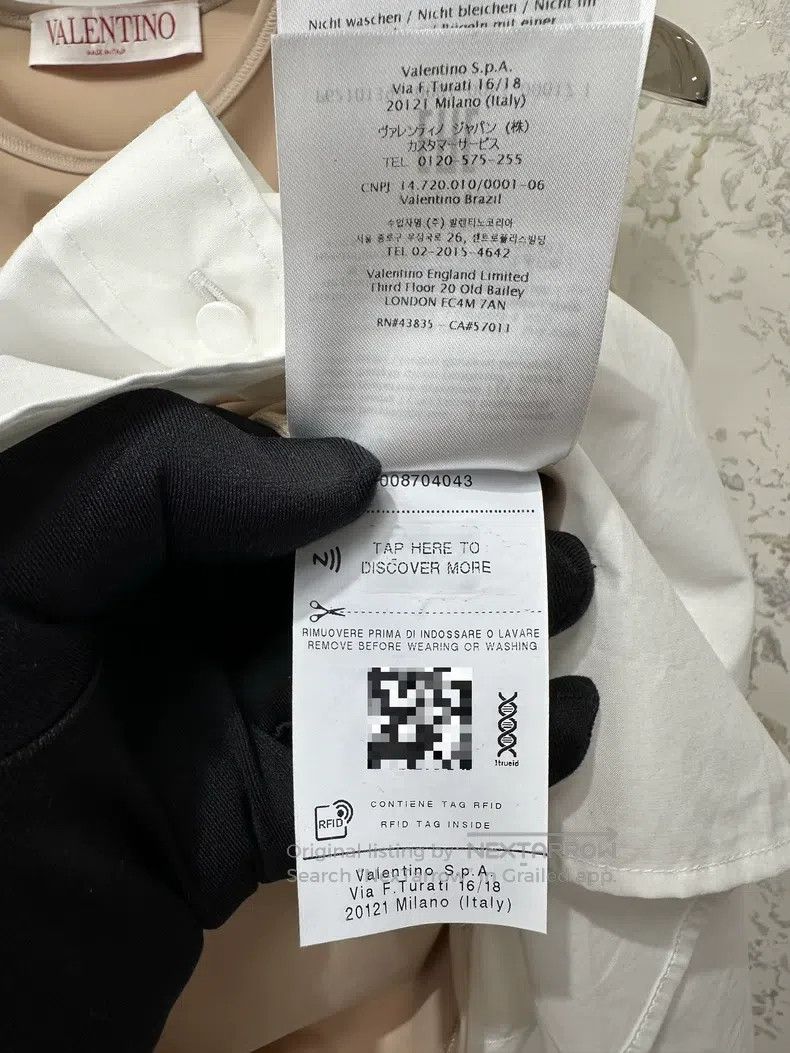 Valentino Valentino Color-blocked white off-the-shoulder shirt Size XS / US 0-2 / IT 36-38 - 6 Thumbnail