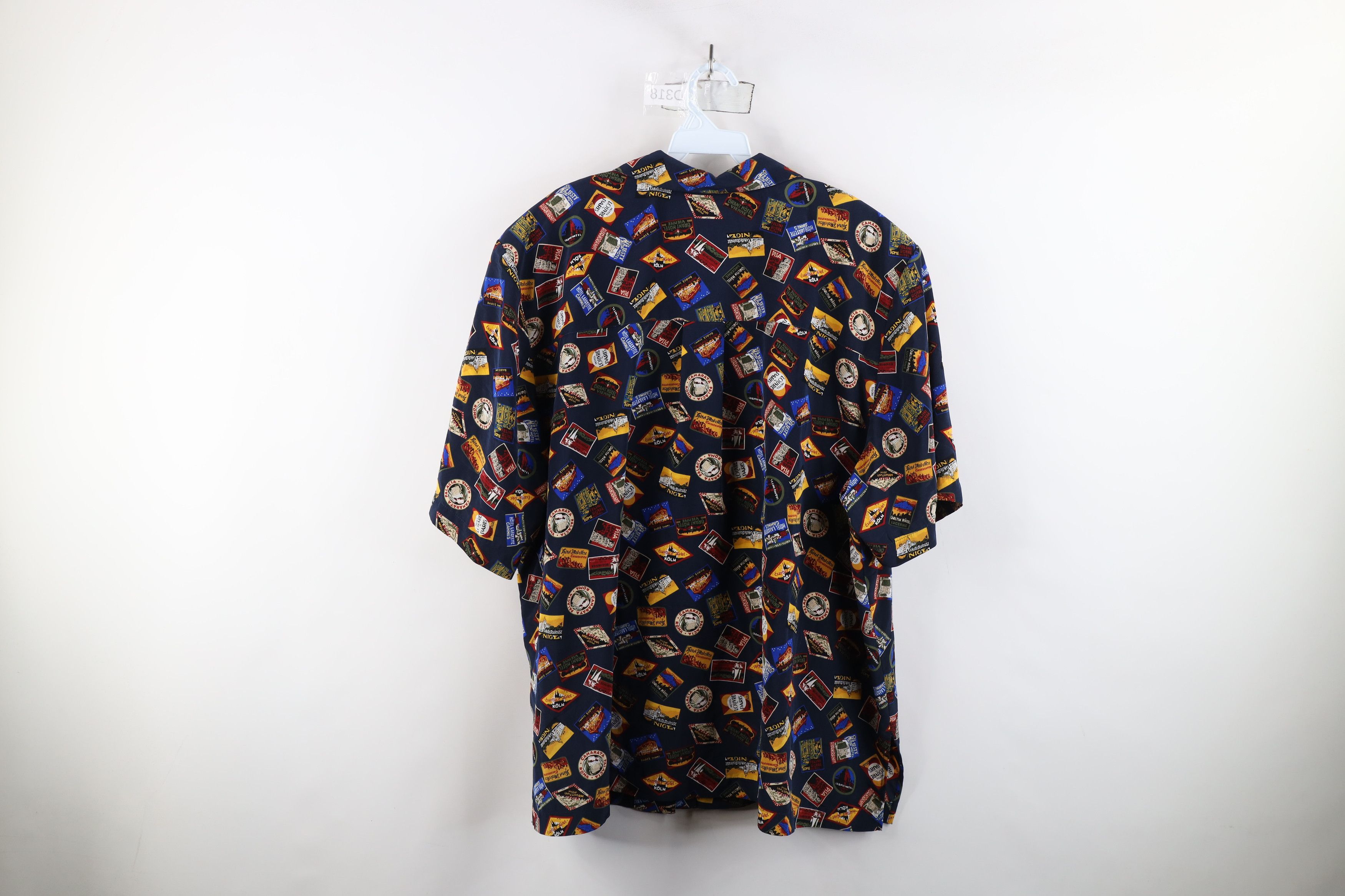Vintage Vintage 90s Card All Over Print Camp Collar Button Shirt Size 3XL / US 20-22 - 8 Thumbnail