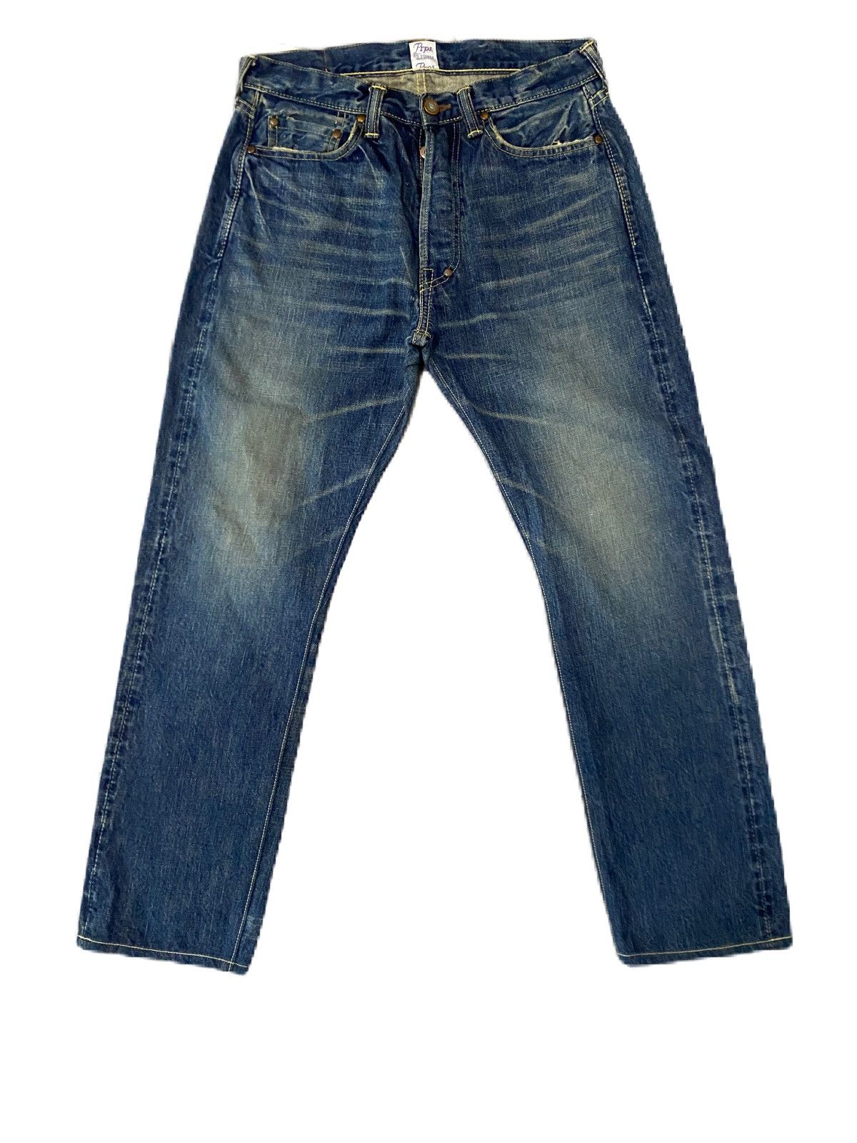 Japanese Brand × Prps PRPS SELVEDGE DISTRESS DENIM STRAIGHT TYPE Size US 32 / EU 48 - 1 Thumbnail