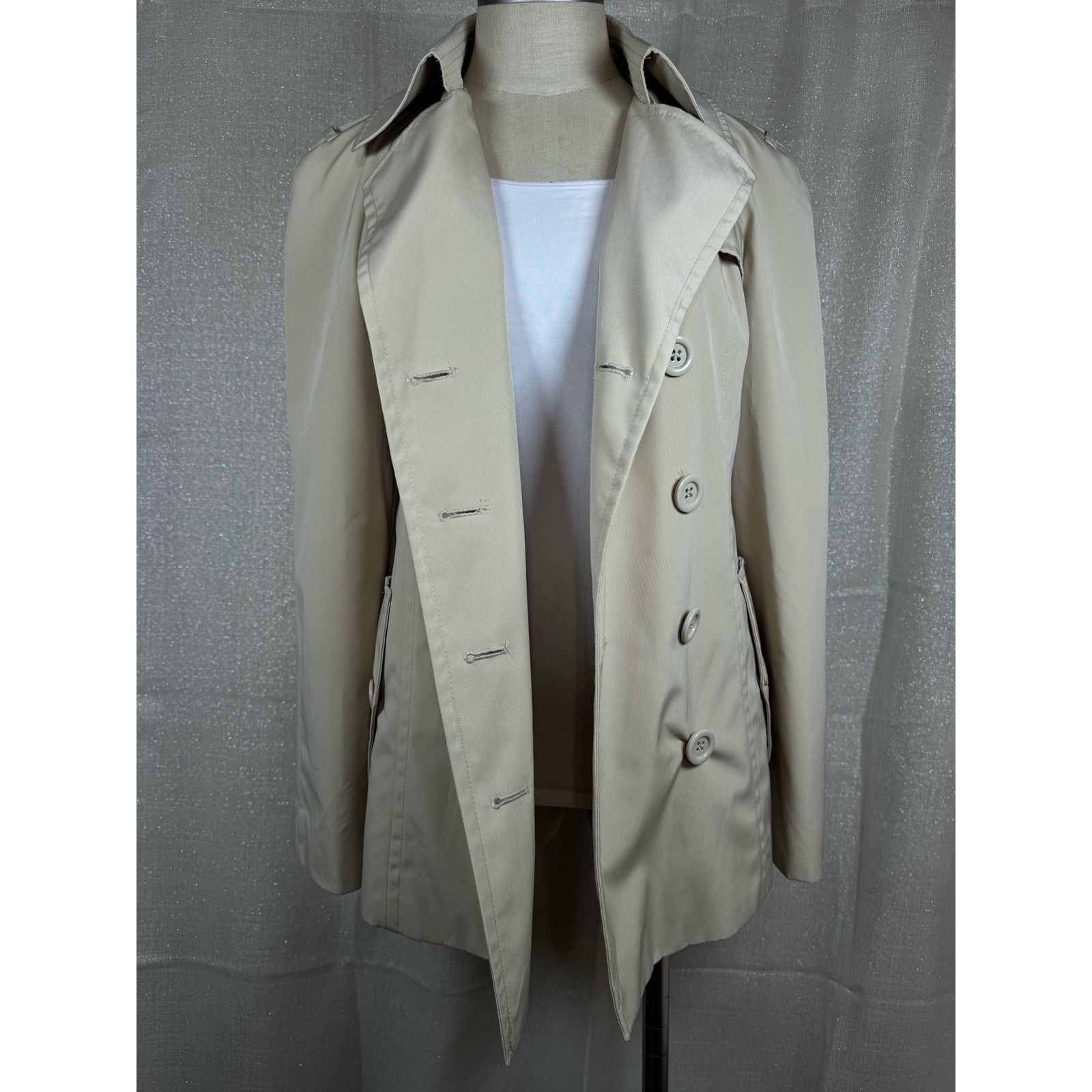 London Fog London Fog Women's Beige Trench Coat With Waist Belt Size S Size S / US 4 / IT 40 - 1 Thumbnail
