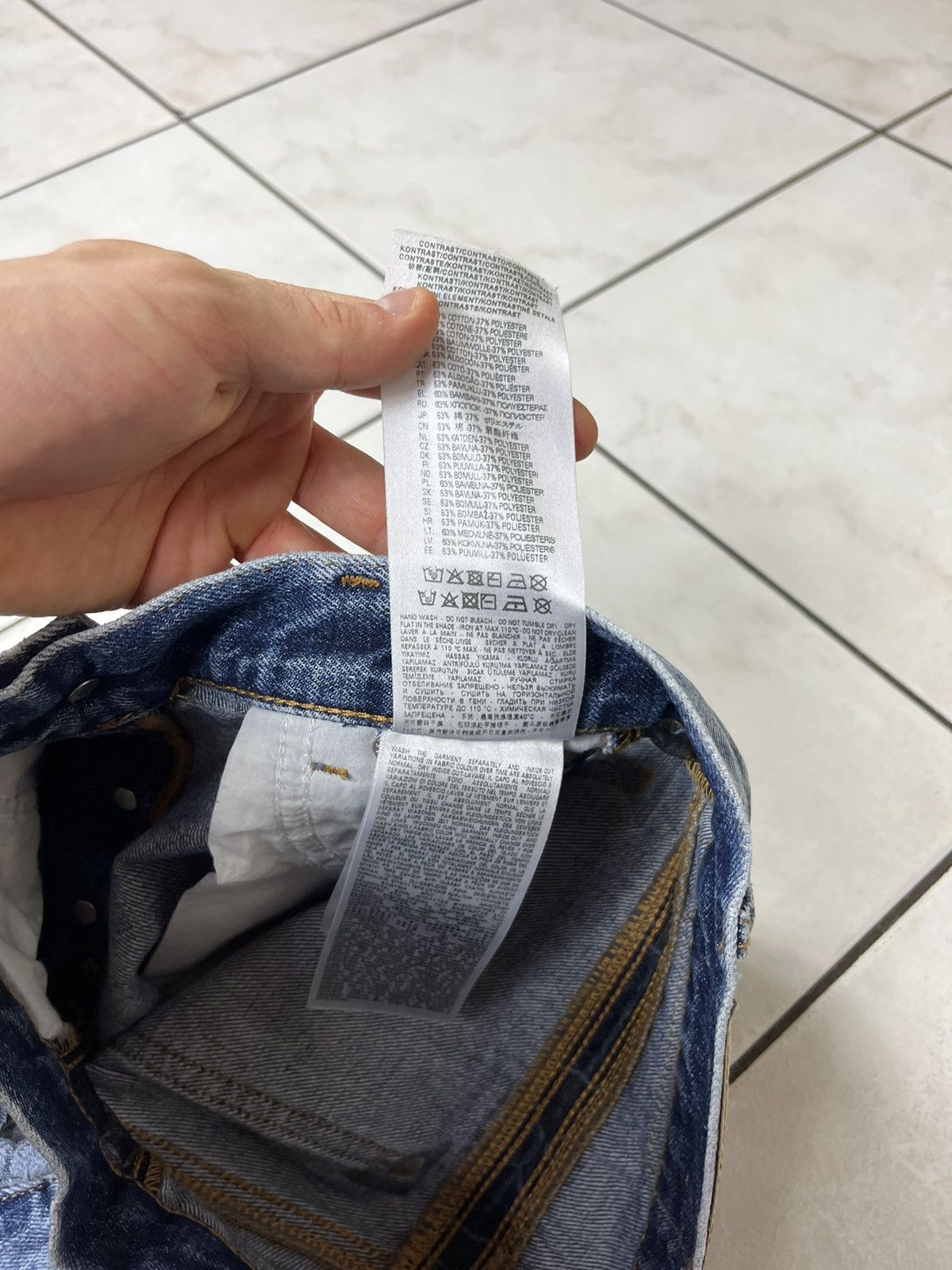 Designer × Diesel Diesel D-Pilut mesh stripe jeans pants washed distressed Size 28" / US 6 / IT 42 - 24 Thumbnail