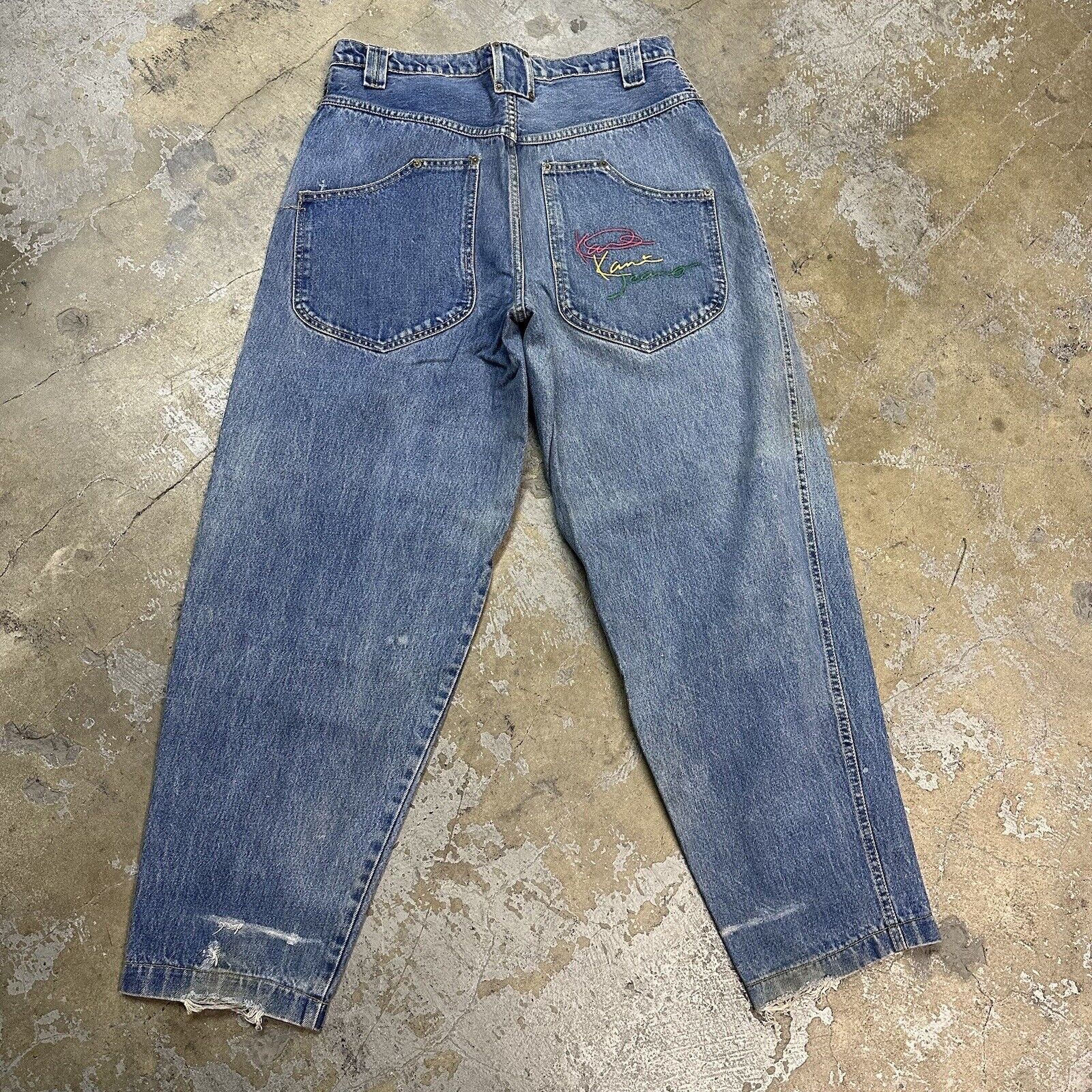 JNCO × Karl Kani × Pelle Pelle Vintage 90s Karl Kani Baggy Denim Jeans Size 36 Made In USA Size US 36 / EU 52 - 5 Thumbnail