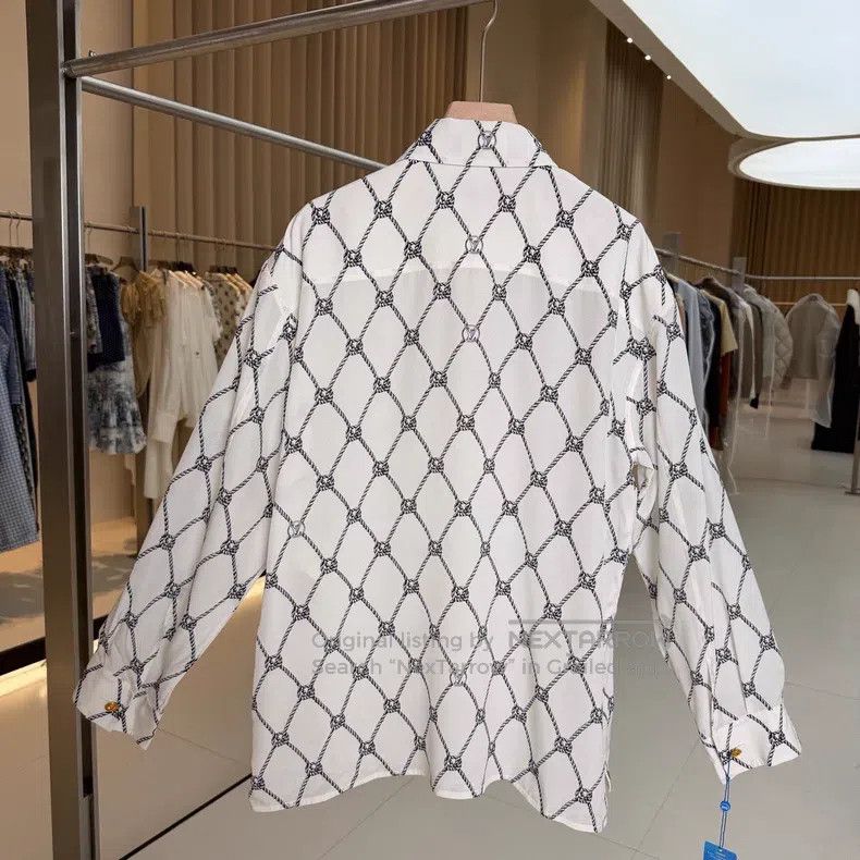 Other Louis Vuitton White chain silk zip jacket Size XS / US 0-2 / IT 36-38 - 2 Thumbnail