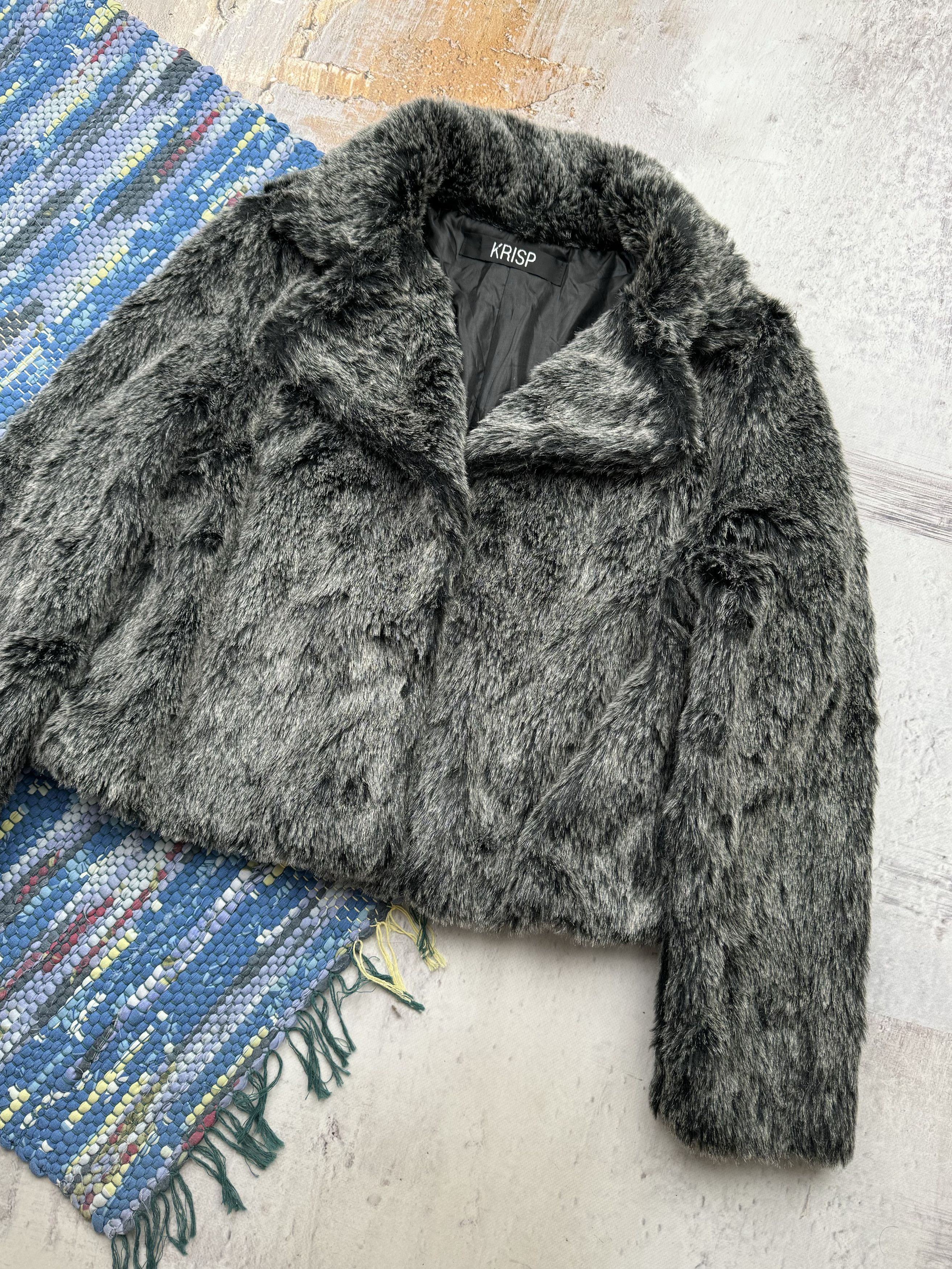 Vintage Vintage Cropped Faux Fur Coat A687D15(378) Size M / US 6-8 / IT 42-44 - 3 Thumbnail