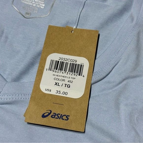 Asics NWT WOMEN’S ASICS HEATHER L/S TOP SZ EXTRA LARGE XL Size XL / US 12-14 / IT 48-50 - 4 Thumbnail