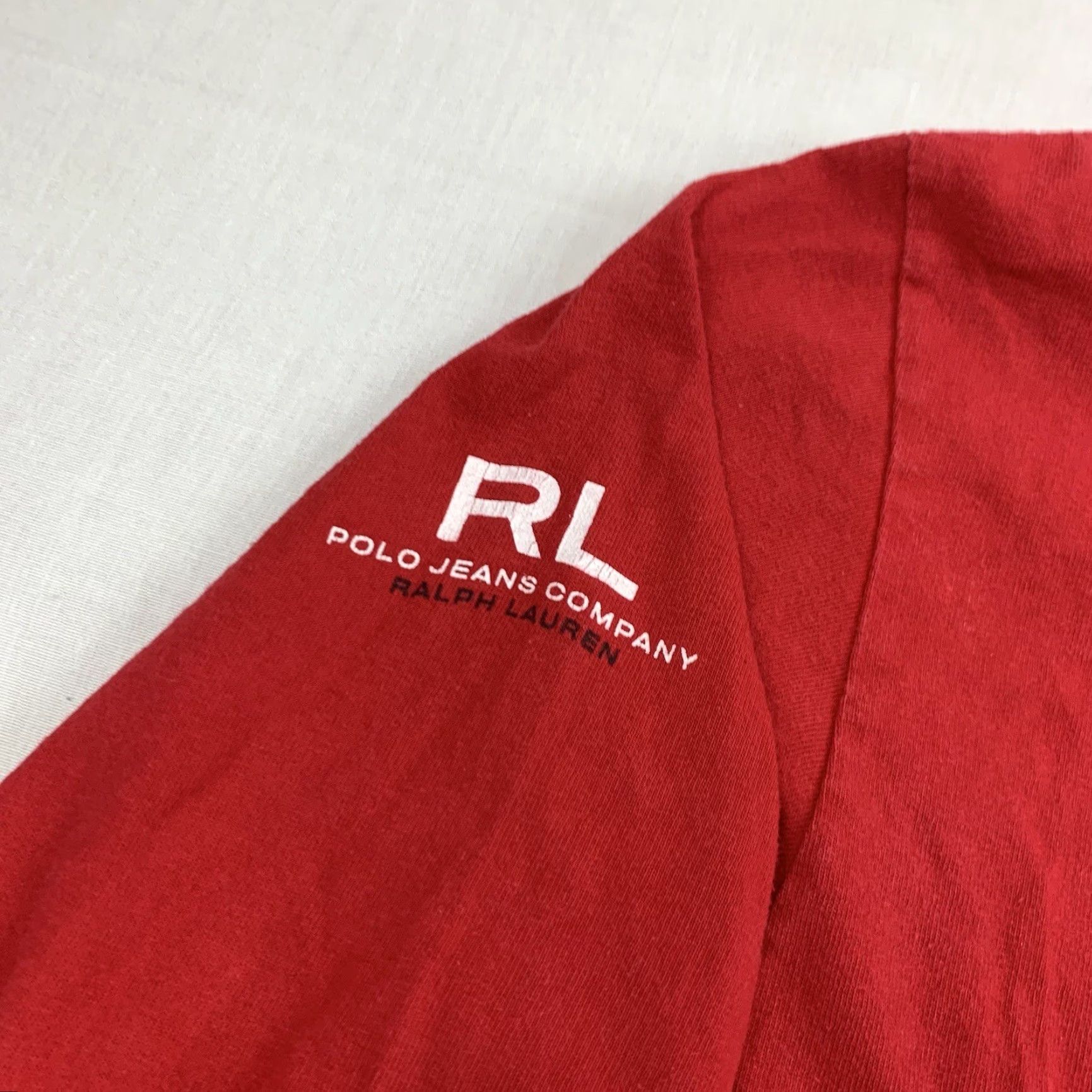 Ralph Lauren VINTAGE Ralph Lauren Polo Jeans Co Long Sleeve Shirt Adult XL Red Grunge Y2K 90s Mens Size US XL / EU 56 / 4 - 4 Thumbnail