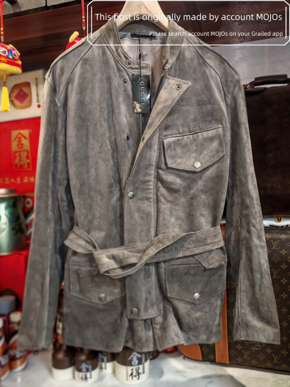 Gucci Sz 52 Gucci Lamb Leather Suede M65 Leather Jacket mojos1147 Size US L / EU 52-54 / 3 - 1 Thumbnail