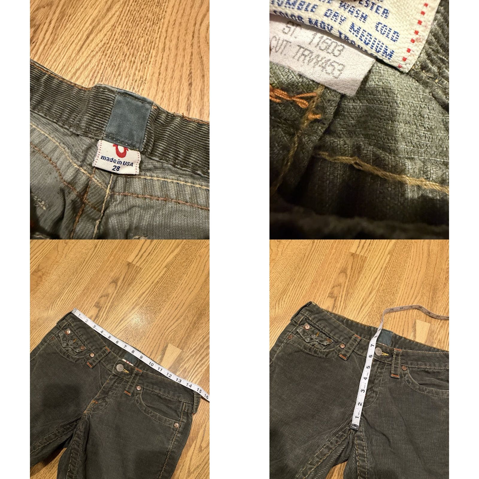 True Religion True Religion Joey Corduroy Flare Pants Women’s 28 Green Y2K Brown Corduroy Flared Pants Womens 28 Y2K Joey Big T Size 28" / US 6 / IT 42 - 8 Thumbnail