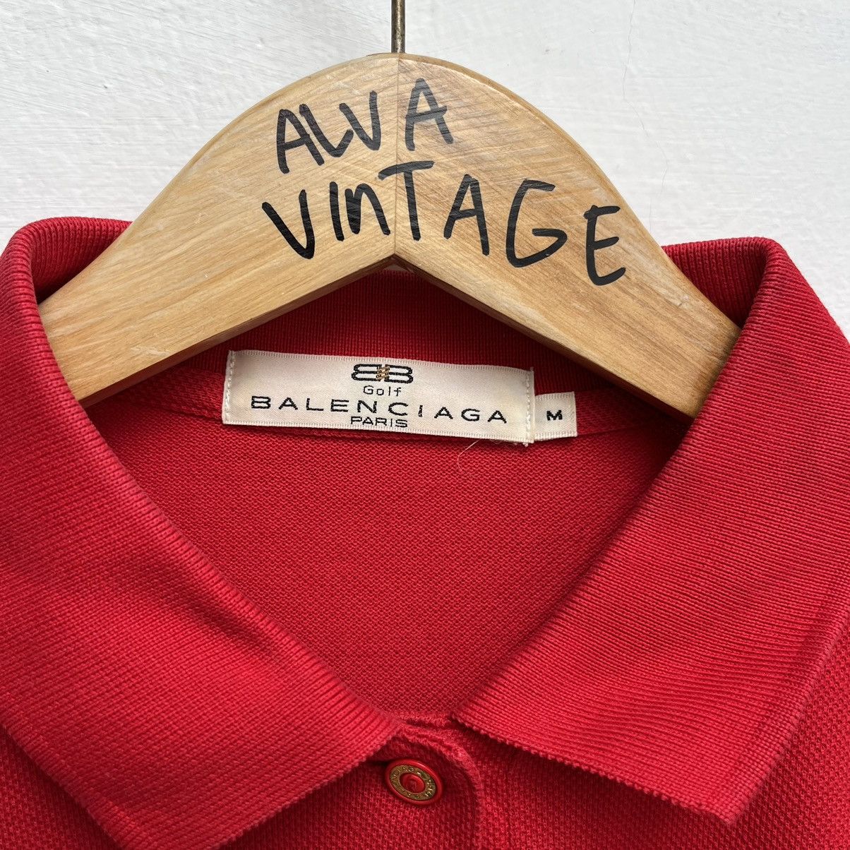 Balenciaga Vintage 90s Balenciaga Polo Shirt L/S Big Logo Size M / US 6-8 / IT 42-44 - 4 Thumbnail
