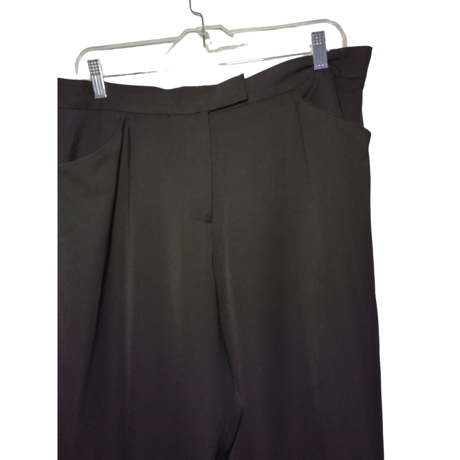 Anne Klein Anne Klein Womens Dress Pants Straight Leg Pockets Black Size 34" / US 12 / IT 48 - 3 Thumbnail