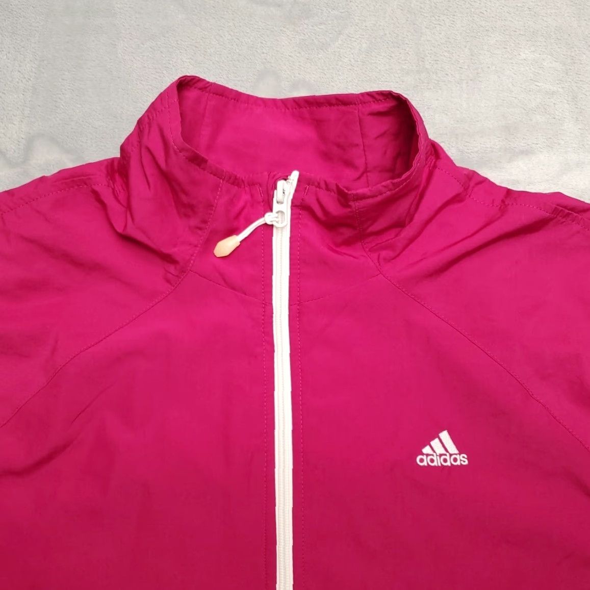 Adidas VINTAGE Adidas Jacket Womens XL Lined Windbreaker Track Full Zip Jogging Warm up Y2K Size XL / US 12-14 / IT 48-50 - 3 Thumbnail