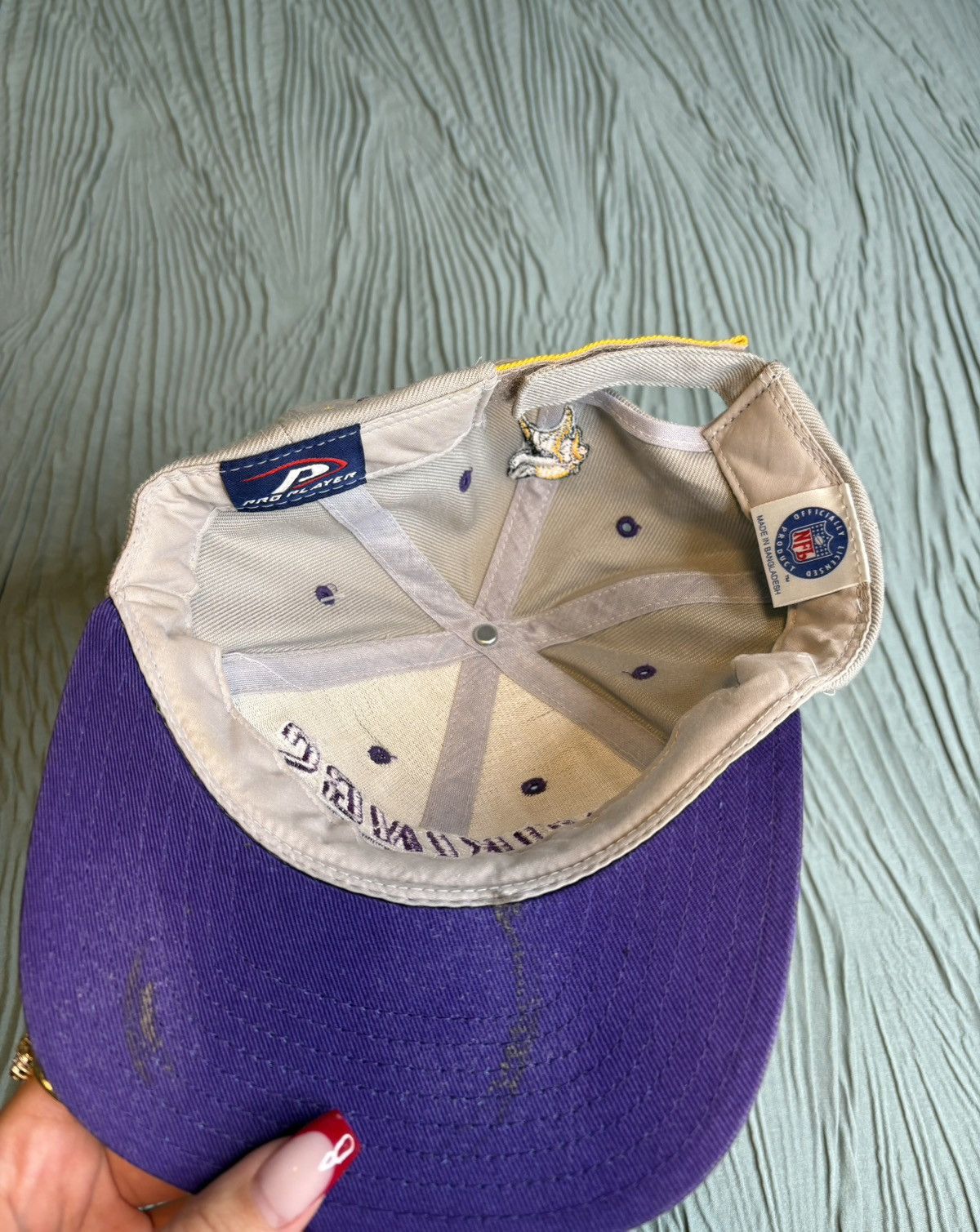 Pro Player NFL x Pro Player Minnesota Vikings Hat “Gray/Purple” Size ONE SIZE - 3 Thumbnail