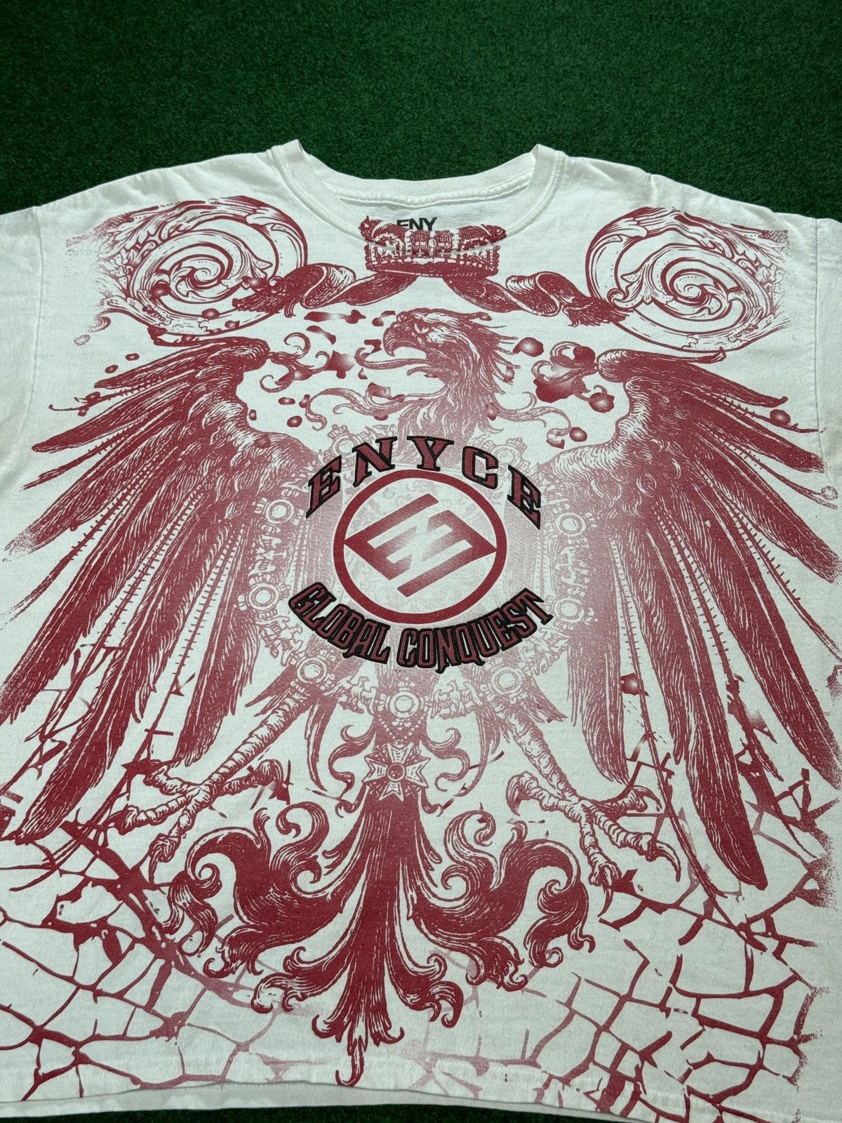 Enyce × Vintage Y2K Enyce Gloal Conquest Jesse Pink Grunge Hip Hop T Shirt Size US XL / EU 56 / 4 - 2 Thumbnail