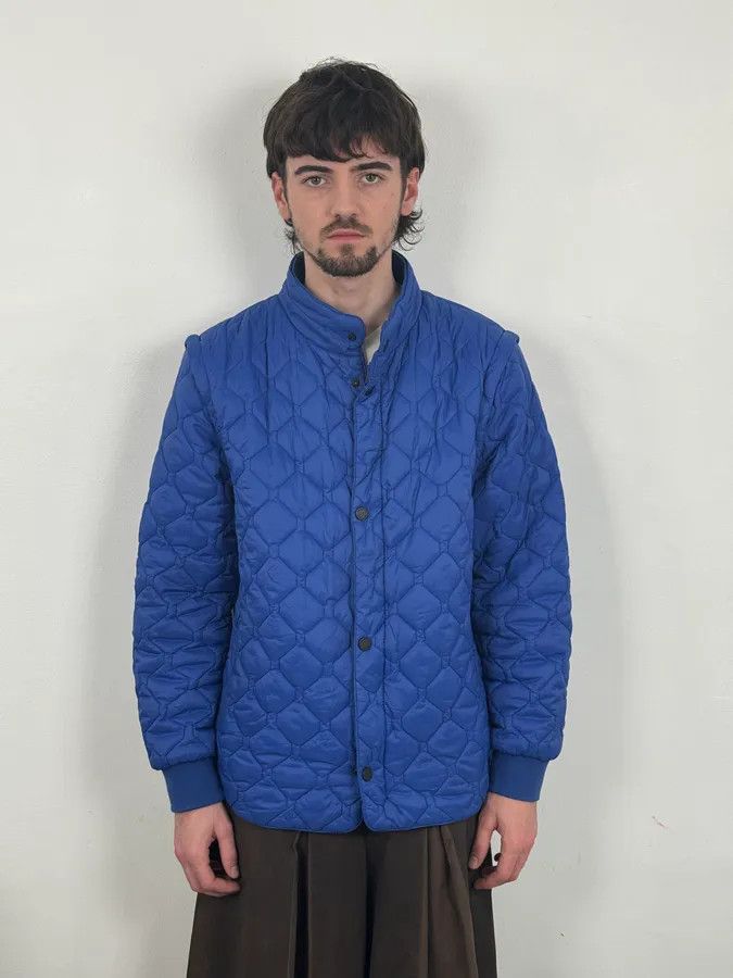 Balmain Balmain Blue Quilted Puffer Jacket with Detachable Sleeves Size US M / EU 48-50 / 2 - 2 Thumbnail