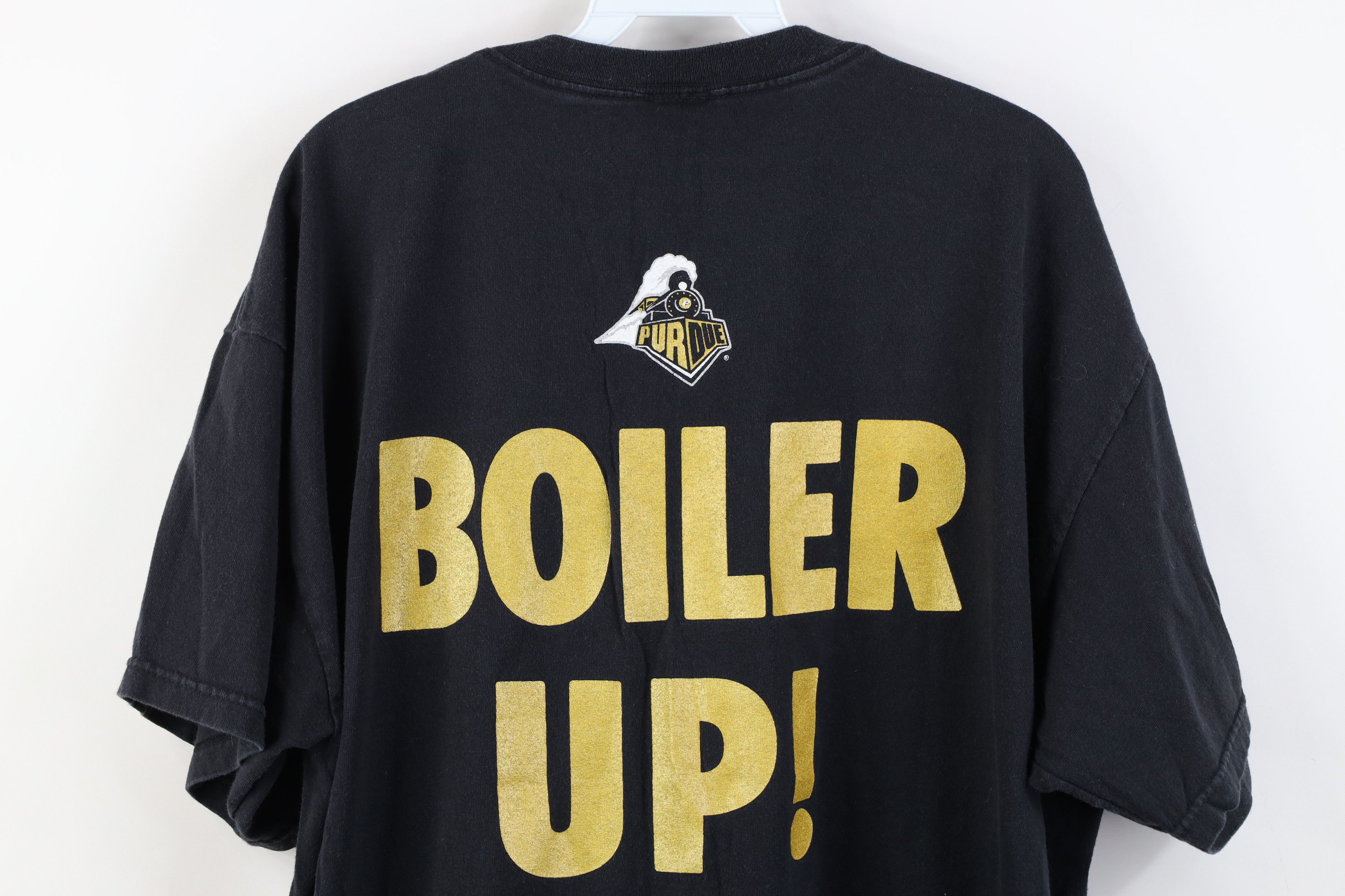 Vintage Vintage 90s University Football Boiler Short Sleeve T-Shirt Size US XL / EU 56 / 4 - 13 Thumbnail