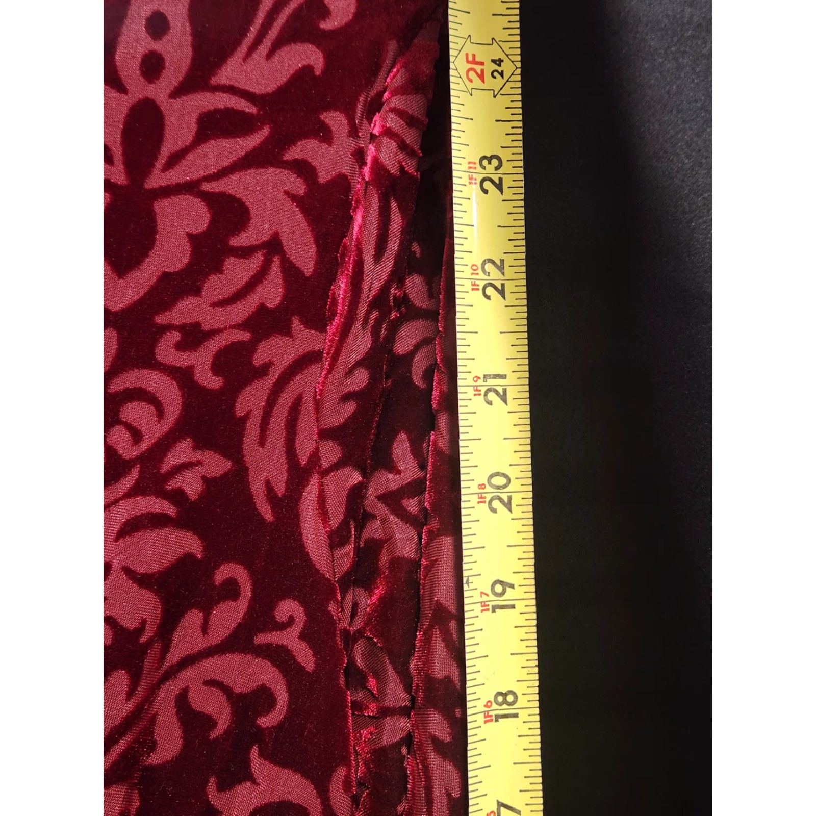 Velvet Beige By Eci Dress Womens Medium Red Velvet Floral Bell Sleeve Shift Party Short Size 32" / US 10 / IT 46 - 5 Thumbnail