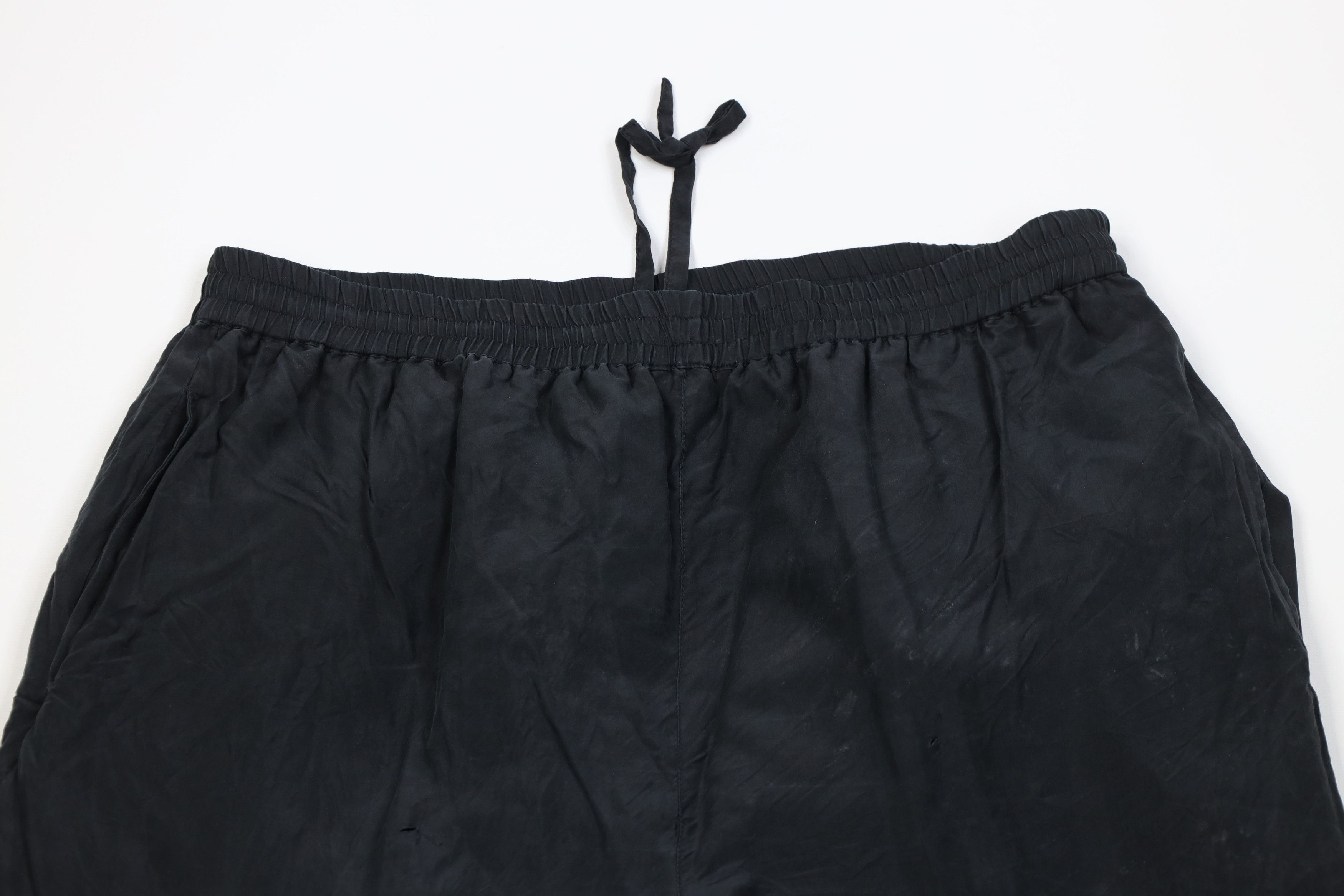 Vintage AS IS Vintage 90s Streetwear Lightweight Silk Pants Black Size 32" / US 10 / IT 46 - 2 Thumbnail