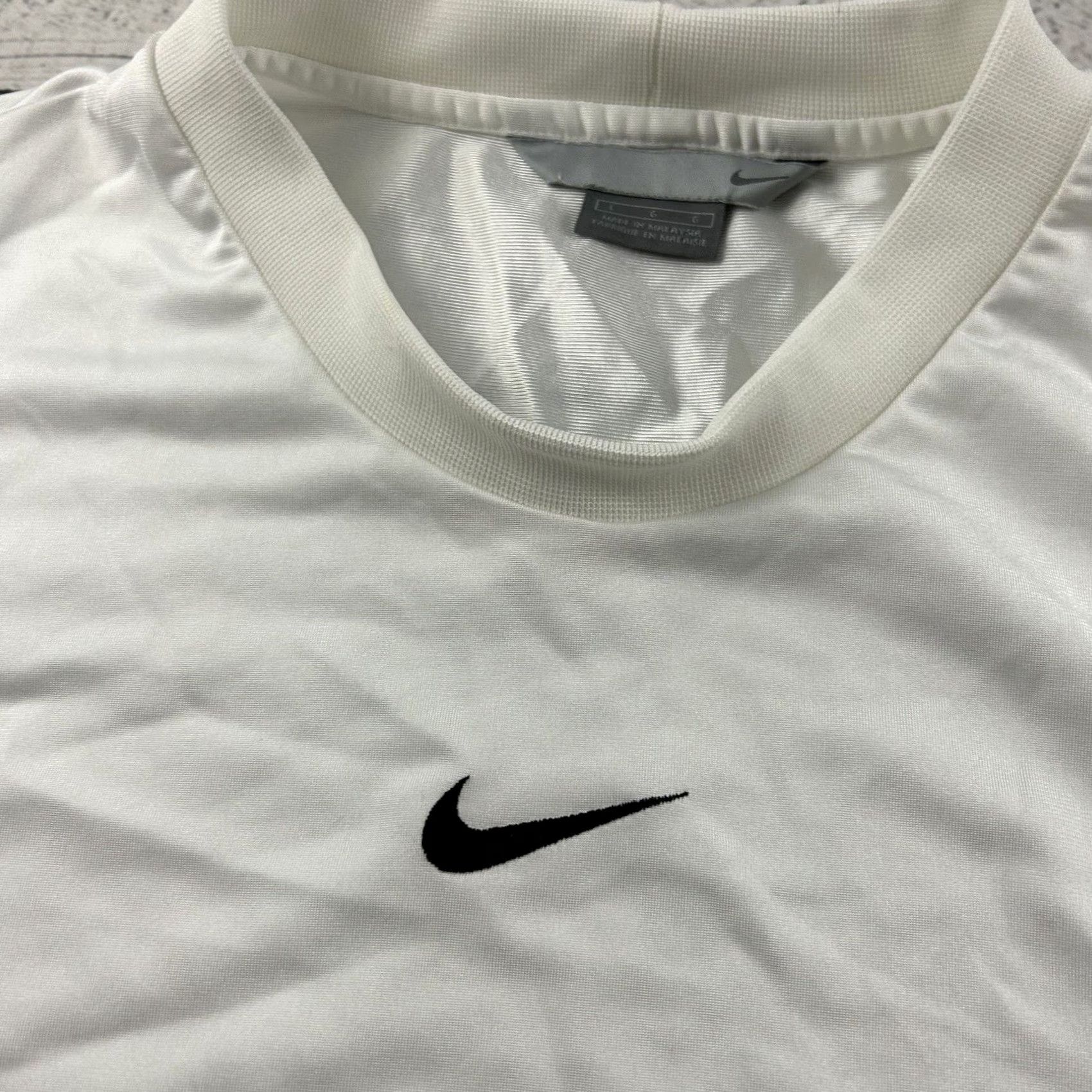 Nike VINTAGE Nike Sleeveless Center Check Jersey Shirt Mens L White Size US L / EU 52-54 / 3 - 3 Thumbnail
