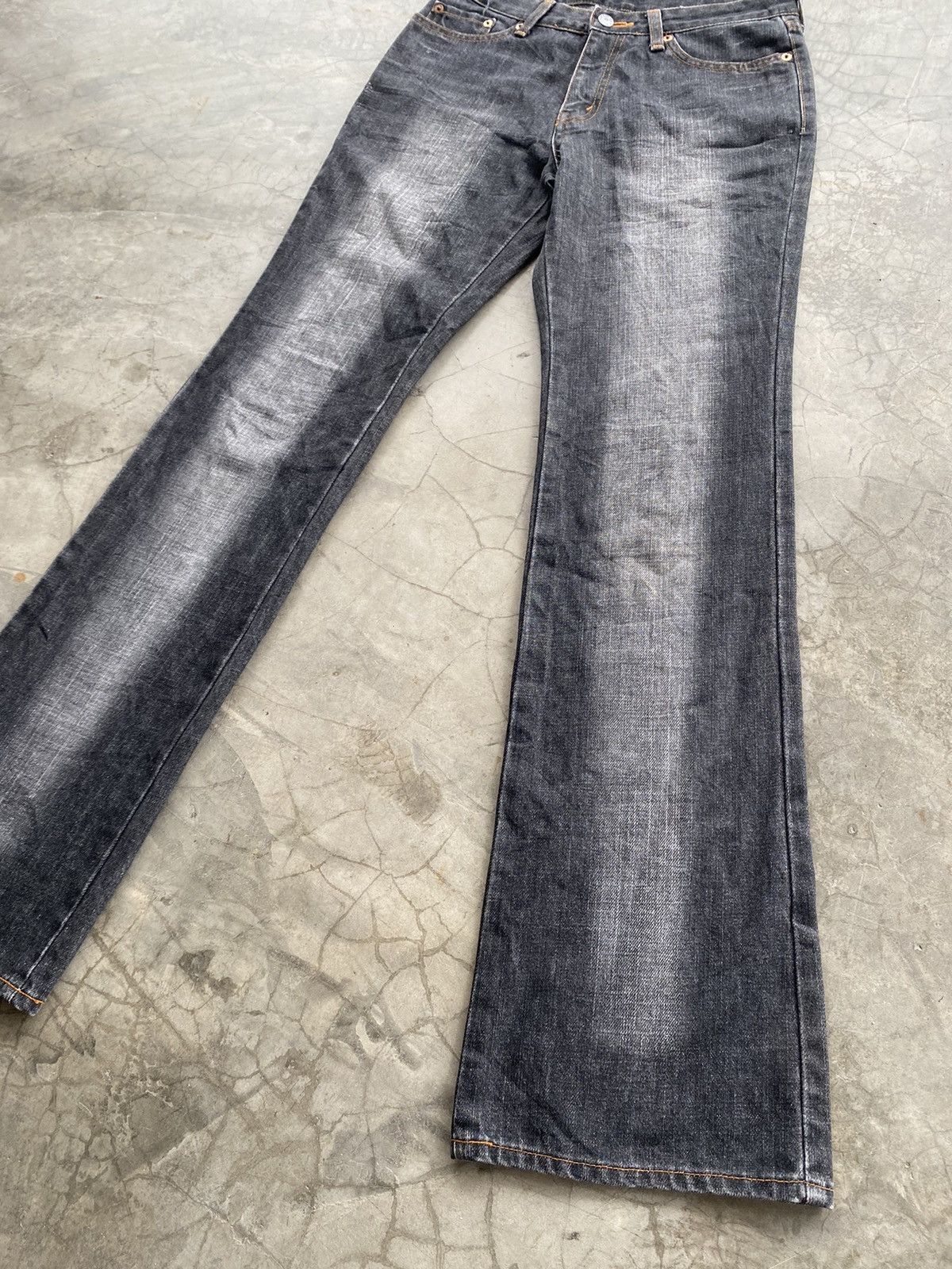 Hysteric Glamour × If Six Was Nine × Le Grande Bleu (L.G.B.) Flare Jeans Japanese Bobson Fade Black Size US 29 - 3 Thumbnail