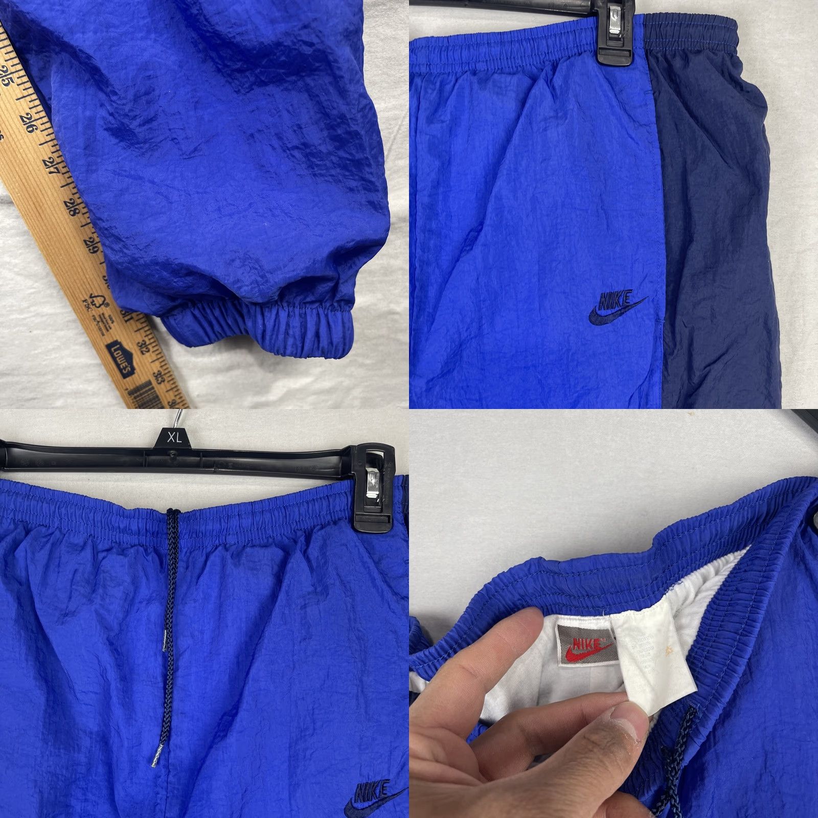 Nike VINTAGE Nike Tracksuit Mens XL Blue Track Jacket Pants Full Zip Snap Lined Size 46R - 10 Thumbnail