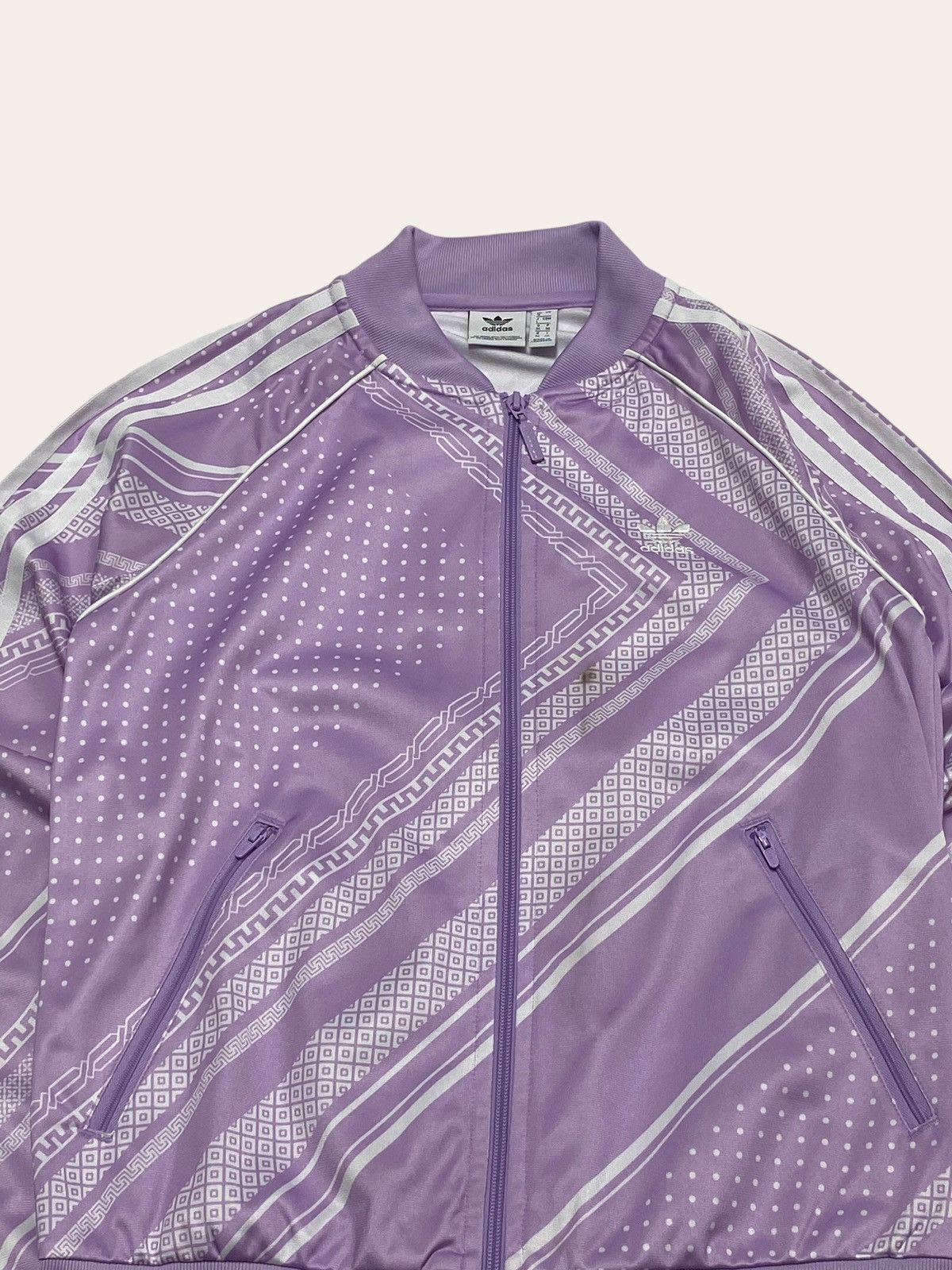 Adidas Vintage ADIDAS Bandana Purple Striped Abstract Track Zip Size M / US 6-8 / IT 42-44 - 2 Thumbnail