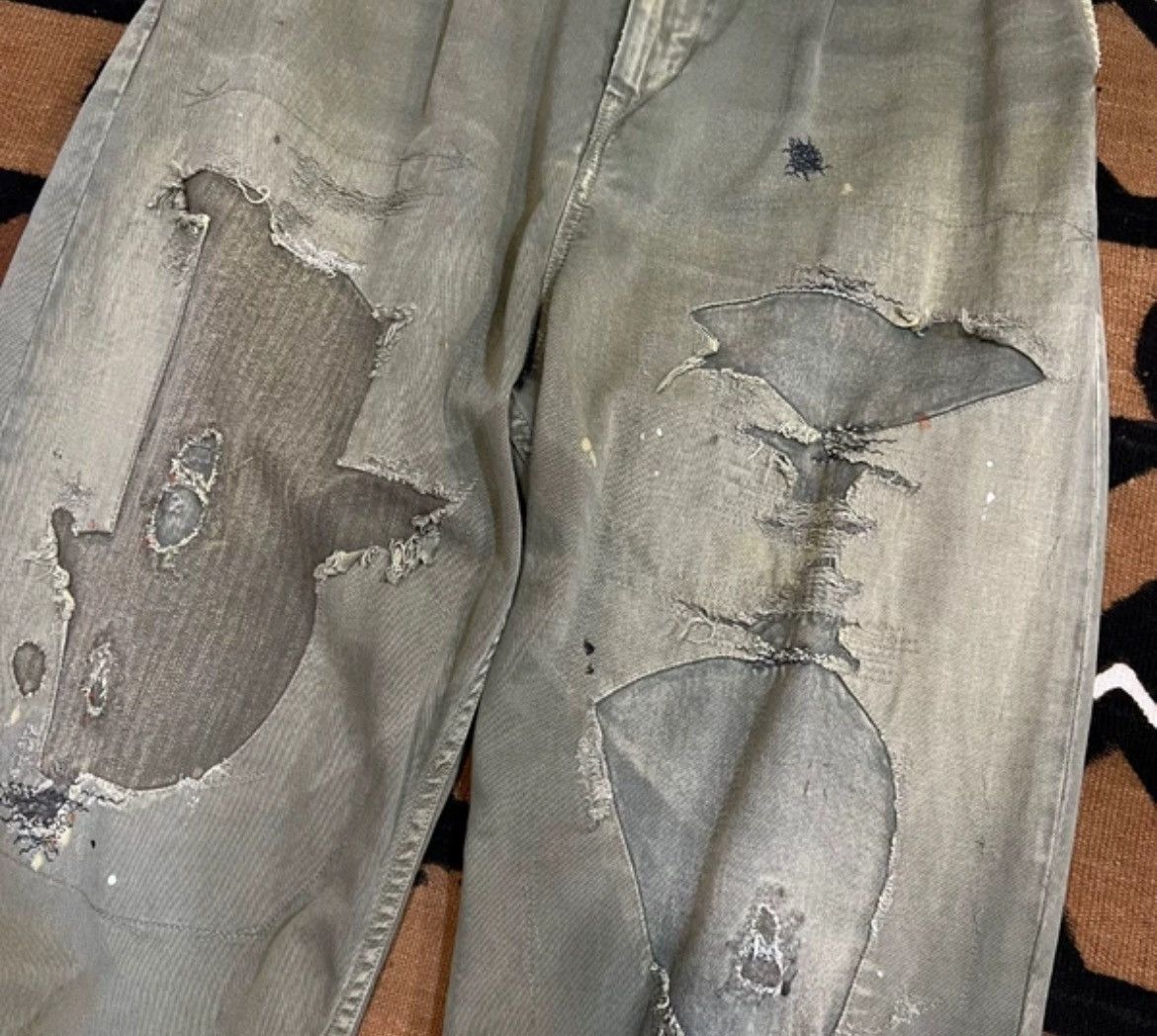 Kapital Kapital Erosive Smiley Pants - DMC-2508 Size US 32 / EU 48 - 3 Thumbnail