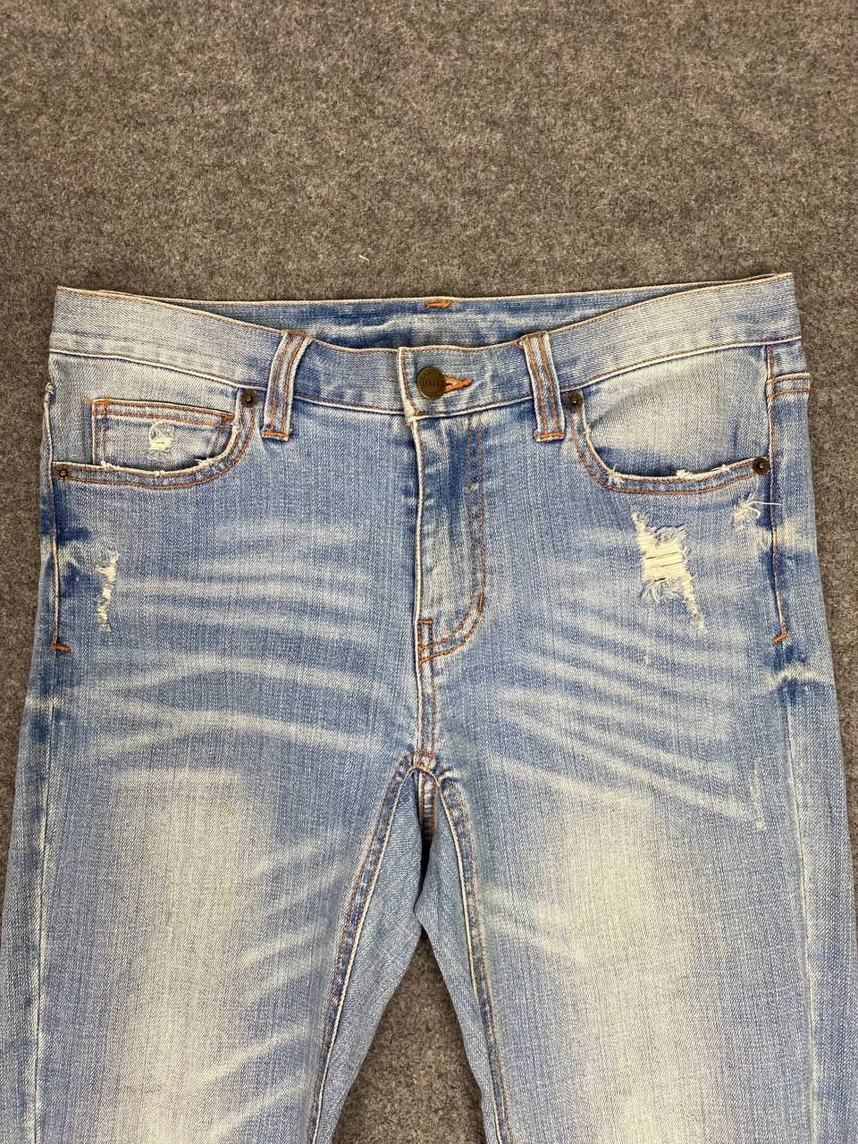 Japanese Brand elle paris skinny distressed denim nice design Size 32" / US 10 / IT 46 - 7 Thumbnail
