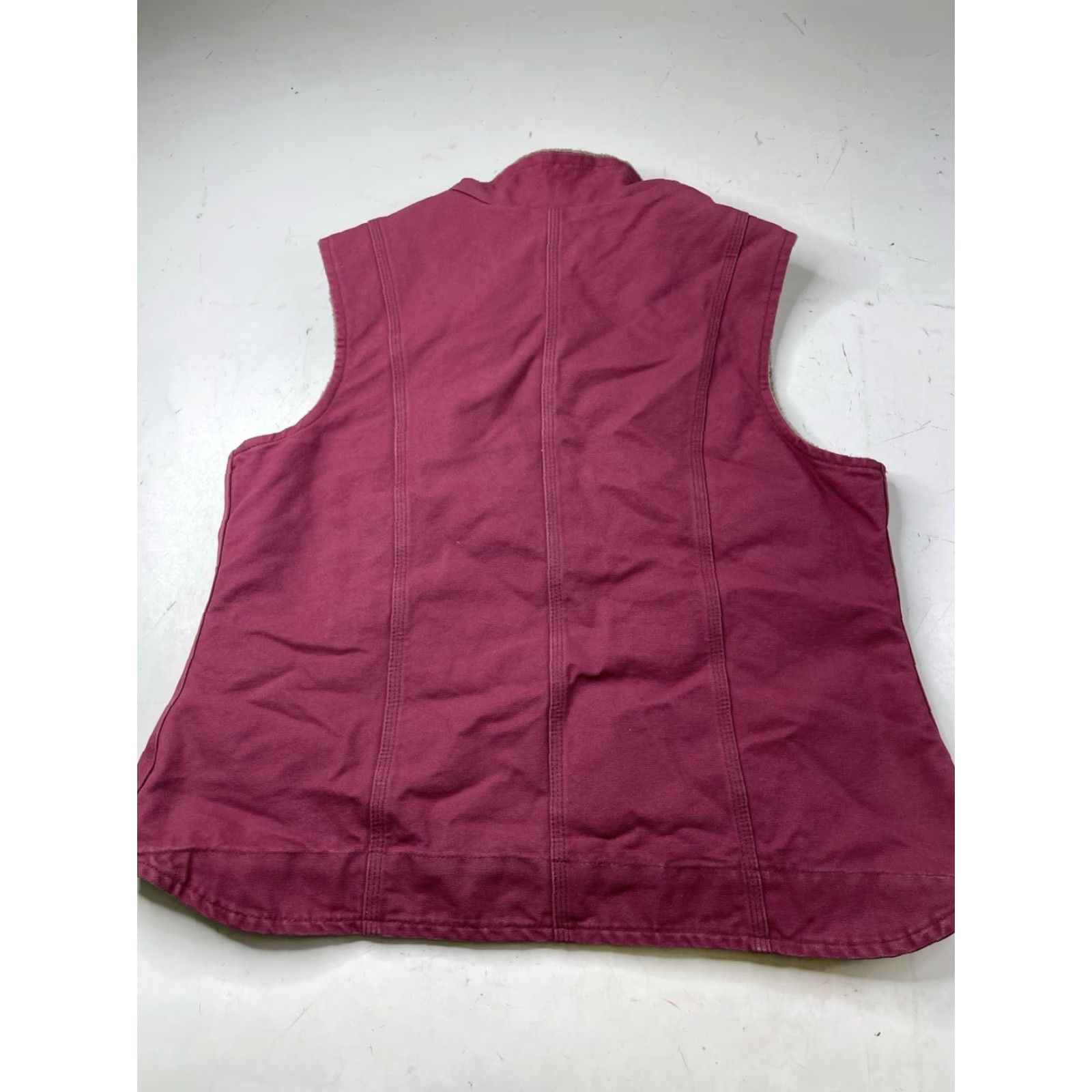 Carhartt VINTAGE Carhartt Vest Women’s XL 16/18 Pink WV001 Sherpa Lined Distressed Rare Y2K Size XL / US 12-14 / IT 48-50 - 3 Thumbnail
