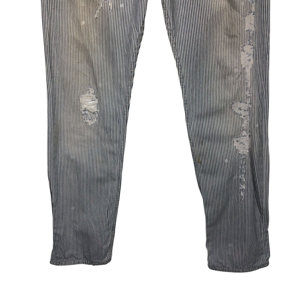 Diesel Black Gold Diesel Black Gold Vintage-Worn Railroad Stripe Denim Size 34" / US 12 / IT 48 - 6 Thumbnail