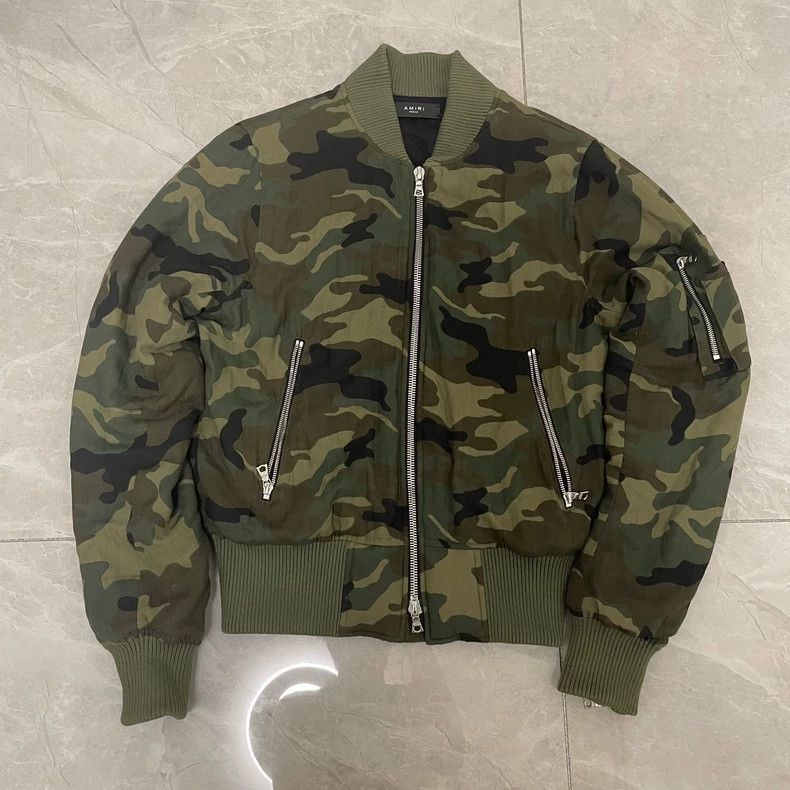 Amiri Amiri Green Camo Bomber Jacket M Size US M / EU 48-50 / 2 - 1 Thumbnail