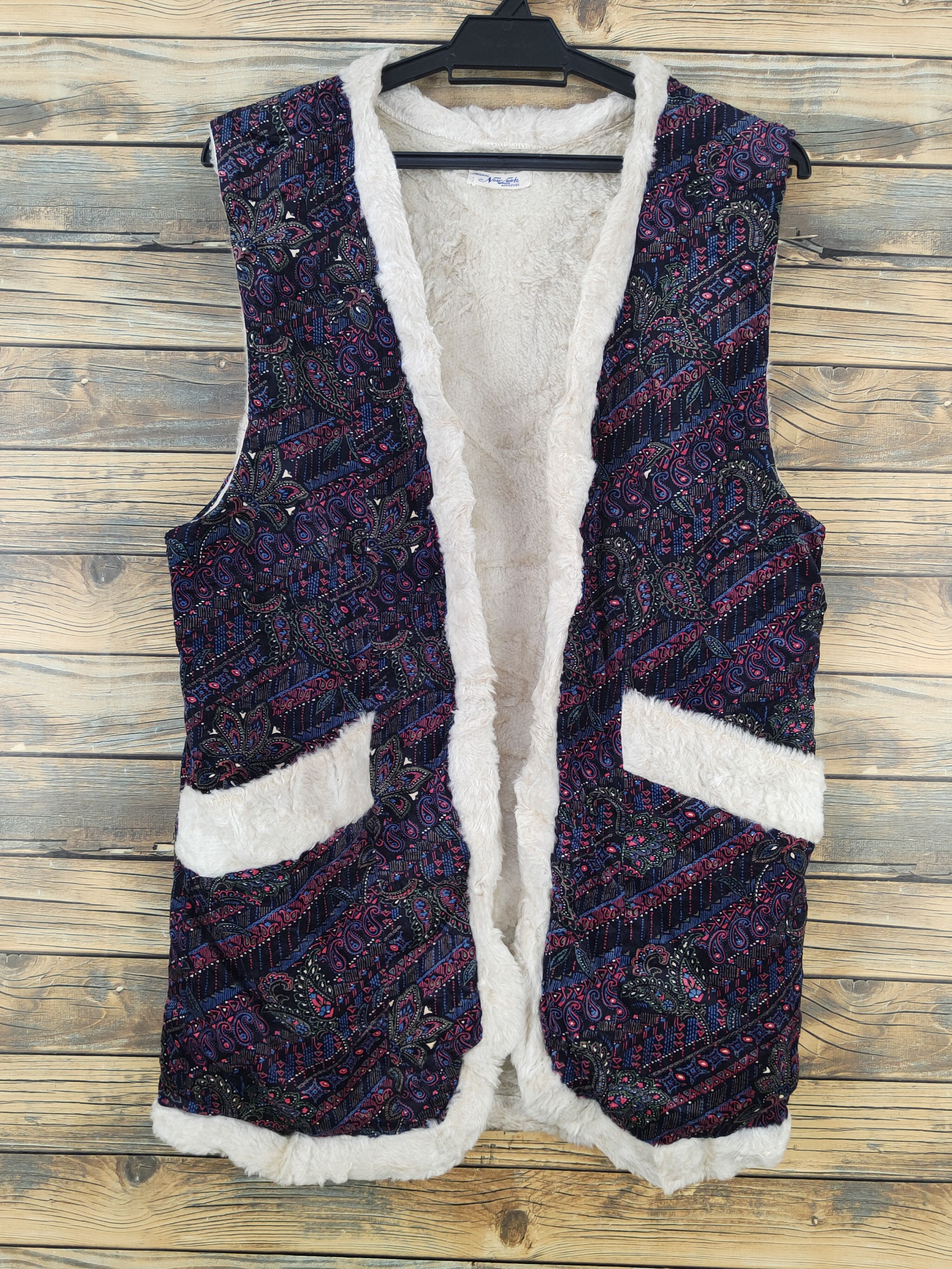 New Look × Vintage Rare & Vintage item by New Look Navy Fur Mohair Vests Size S / US 4 / IT 40 - 1 Thumbnail
