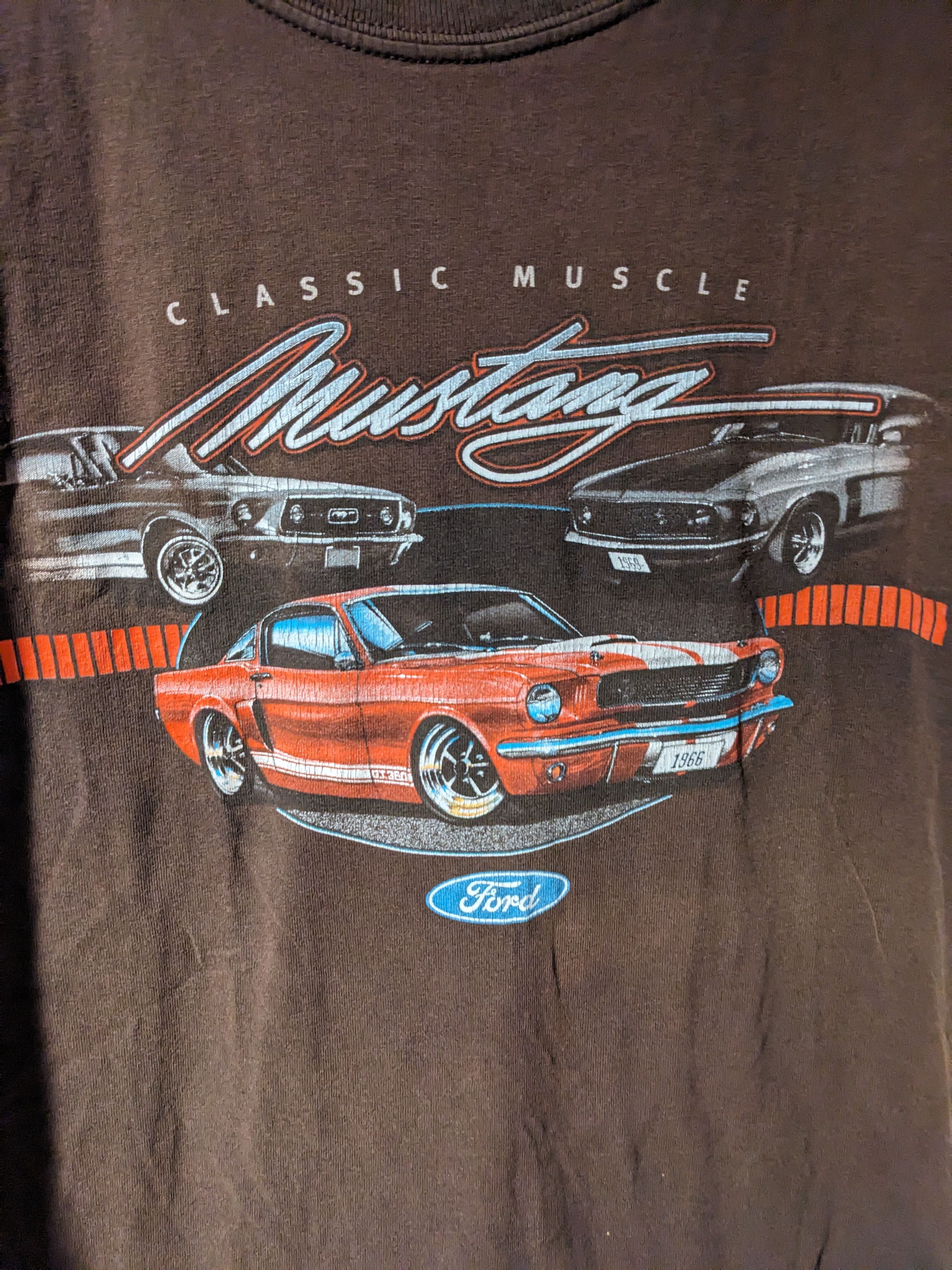 Ford × Mustang × Vintage Vintage Y2K Mustang Classic Muscle Ford X-Large T-Shirt Size US XL / EU 56 / 4 - 2 Thumbnail
