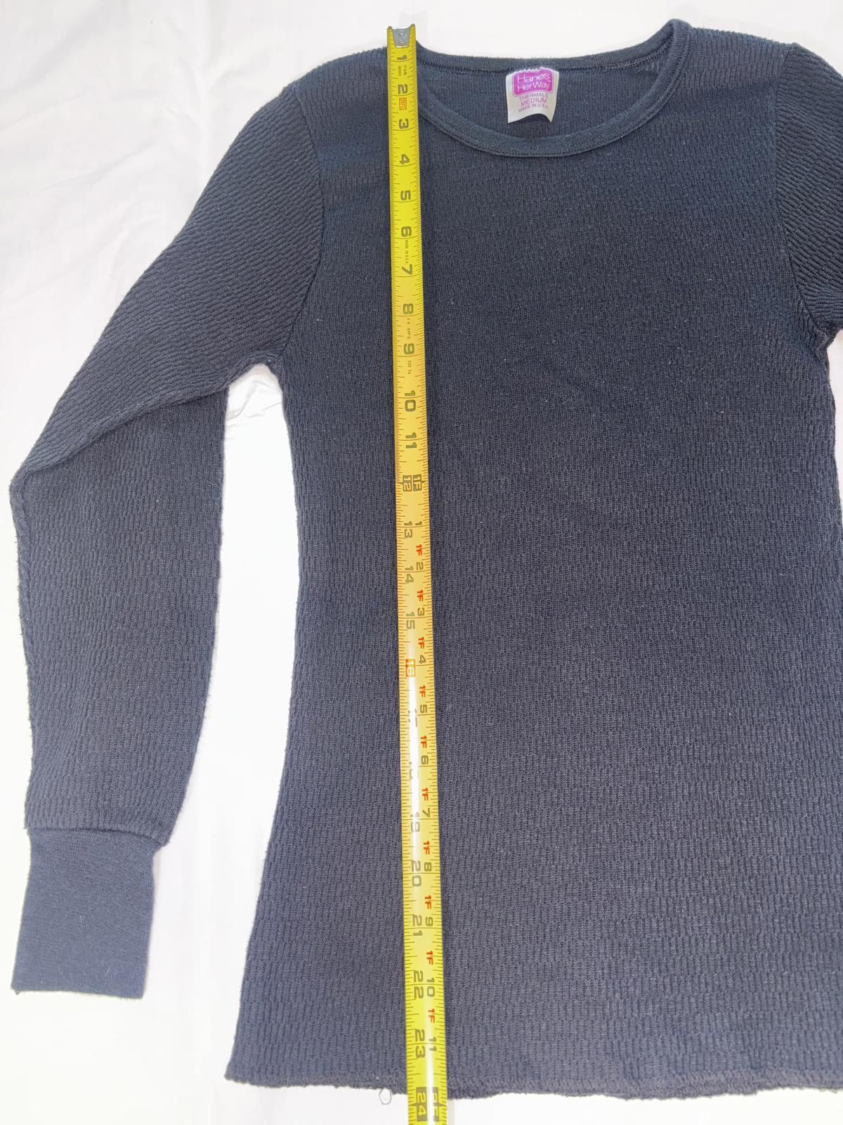Designer Hanes Her Way Women's Thermal Long Sleeve Top - Medium Size M / US 6-8 / IT 42-44 - 5 Thumbnail