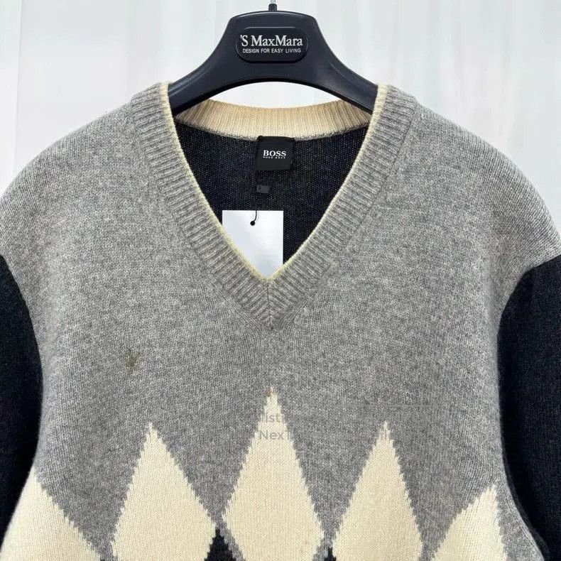 Vintage Boss Argyle Pattern V. Size US S / EU 44-46 / 1 - 3 Thumbnail