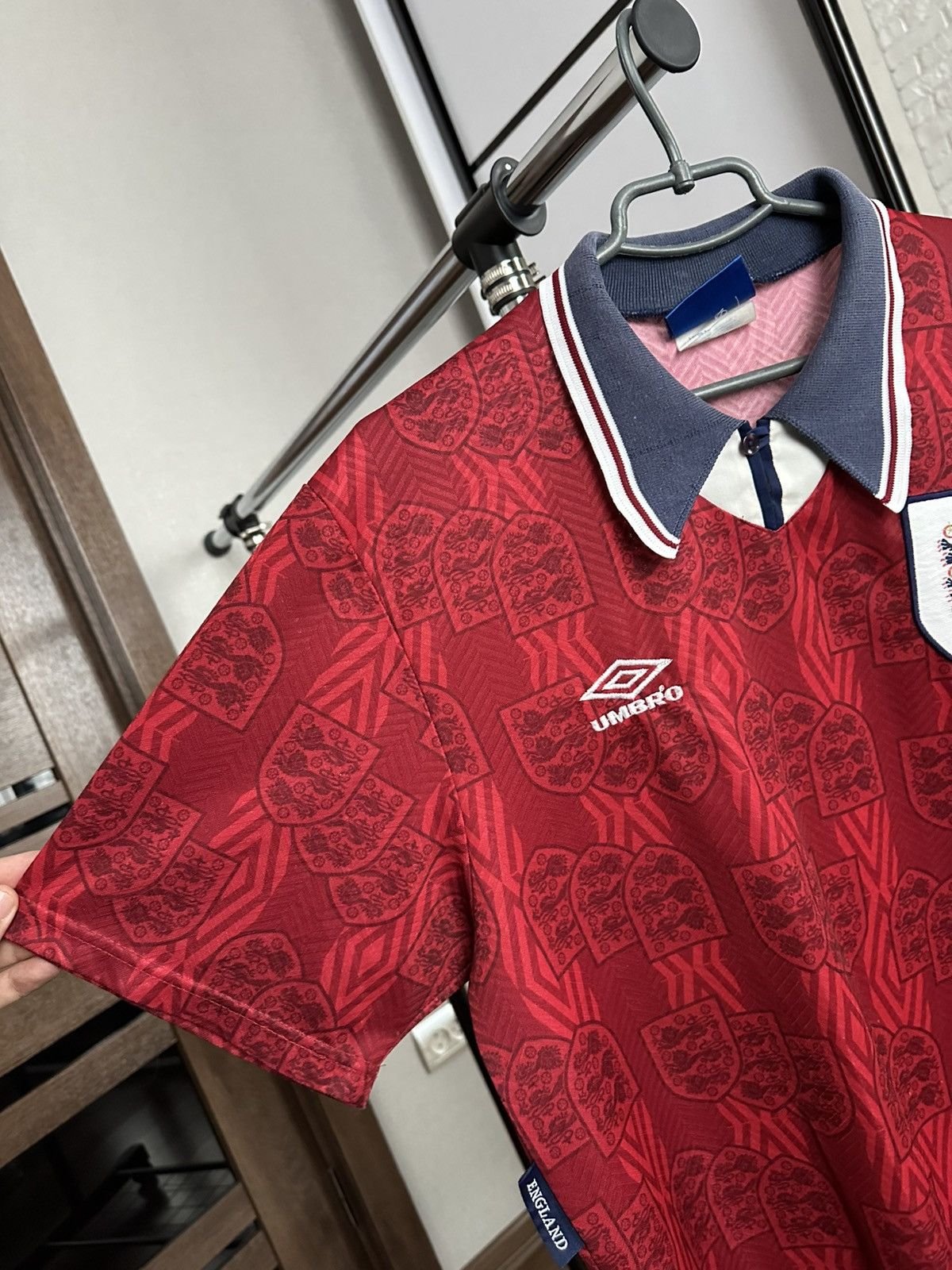 Umbro 1994/1995 Umbro England Vintage Soccer Jersey T-Shirt Size US L / EU 52-54 / 3 - 13 Thumbnail