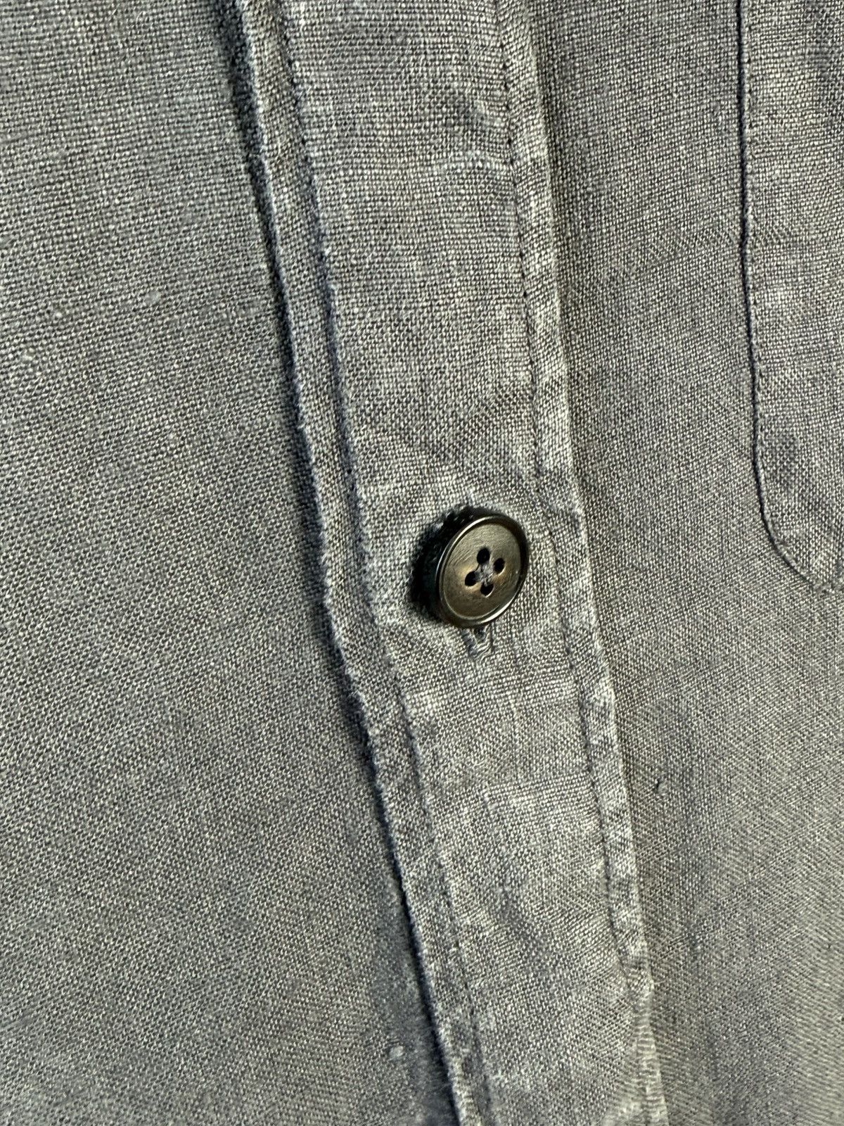 Z Zegna Z Zegna Gray Linen Overshirt Size US L / EU 52-54 / 3 - 7 Thumbnail
